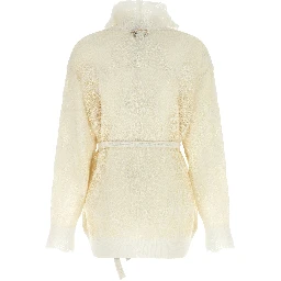 White Polyamide Cardigan