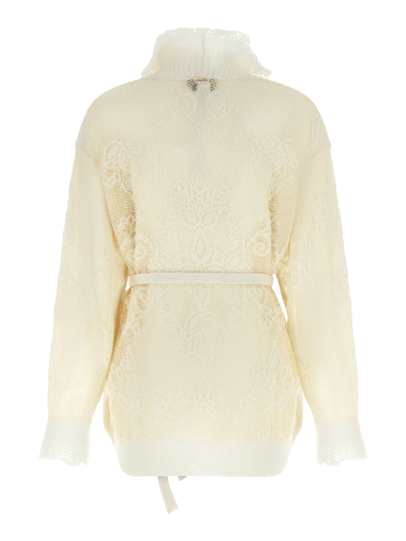 White Polyamide Cardigan