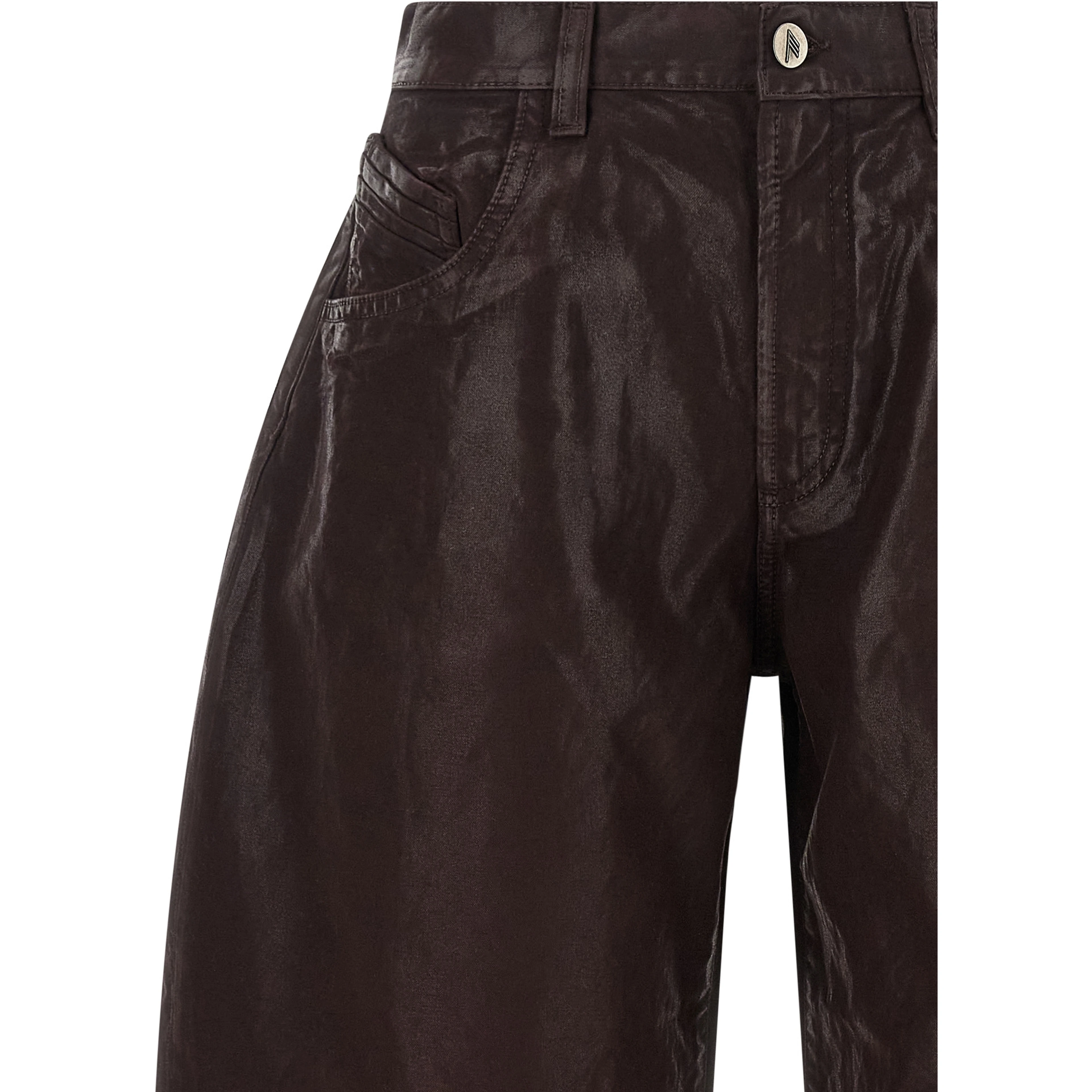 Purple Cotton Cropped Pants
