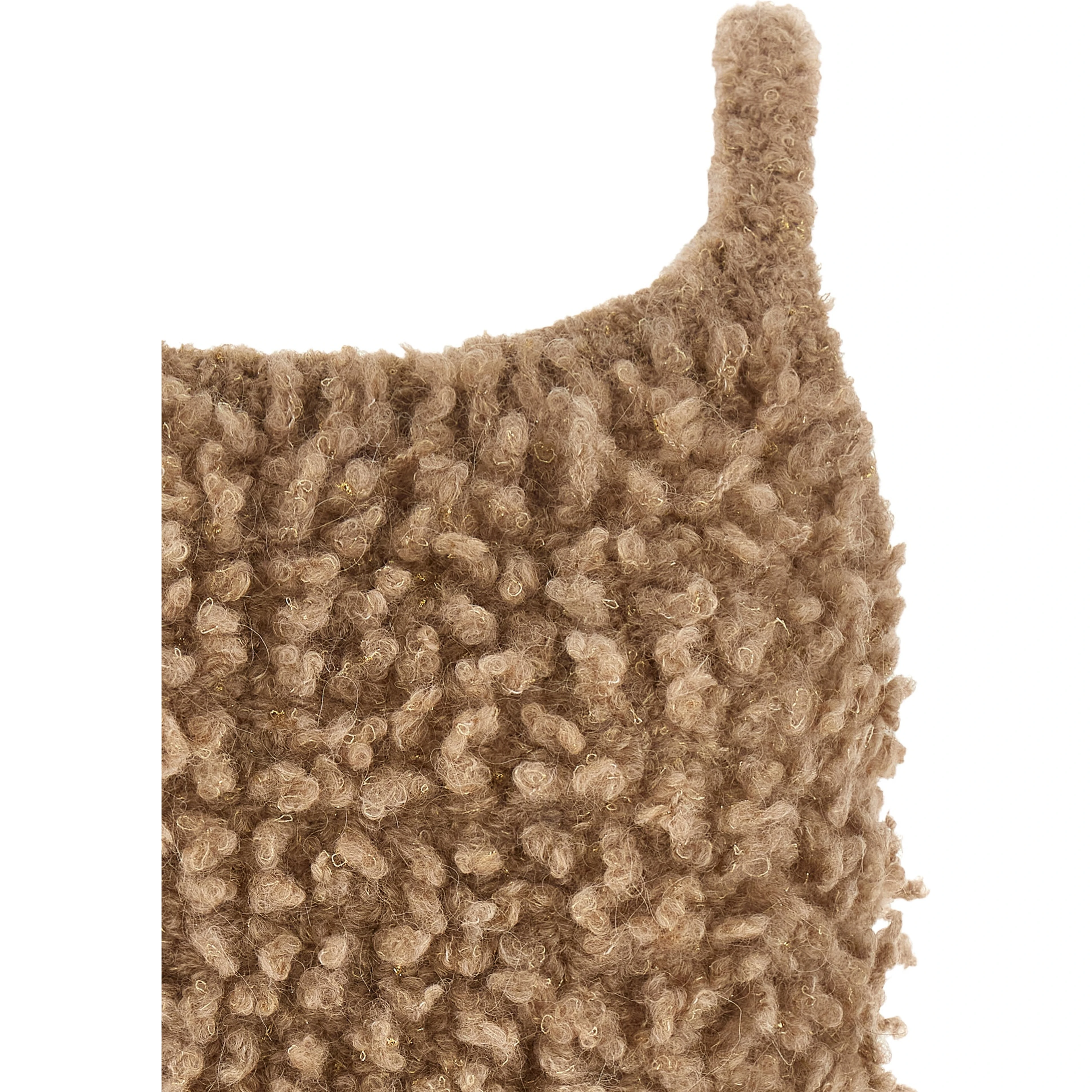 Beige Wool Sleeveles Sweater