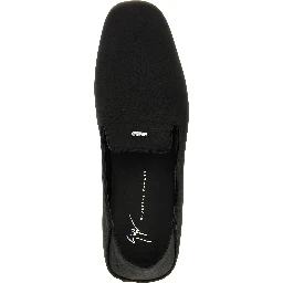Black Viscose Slip-On Loafers