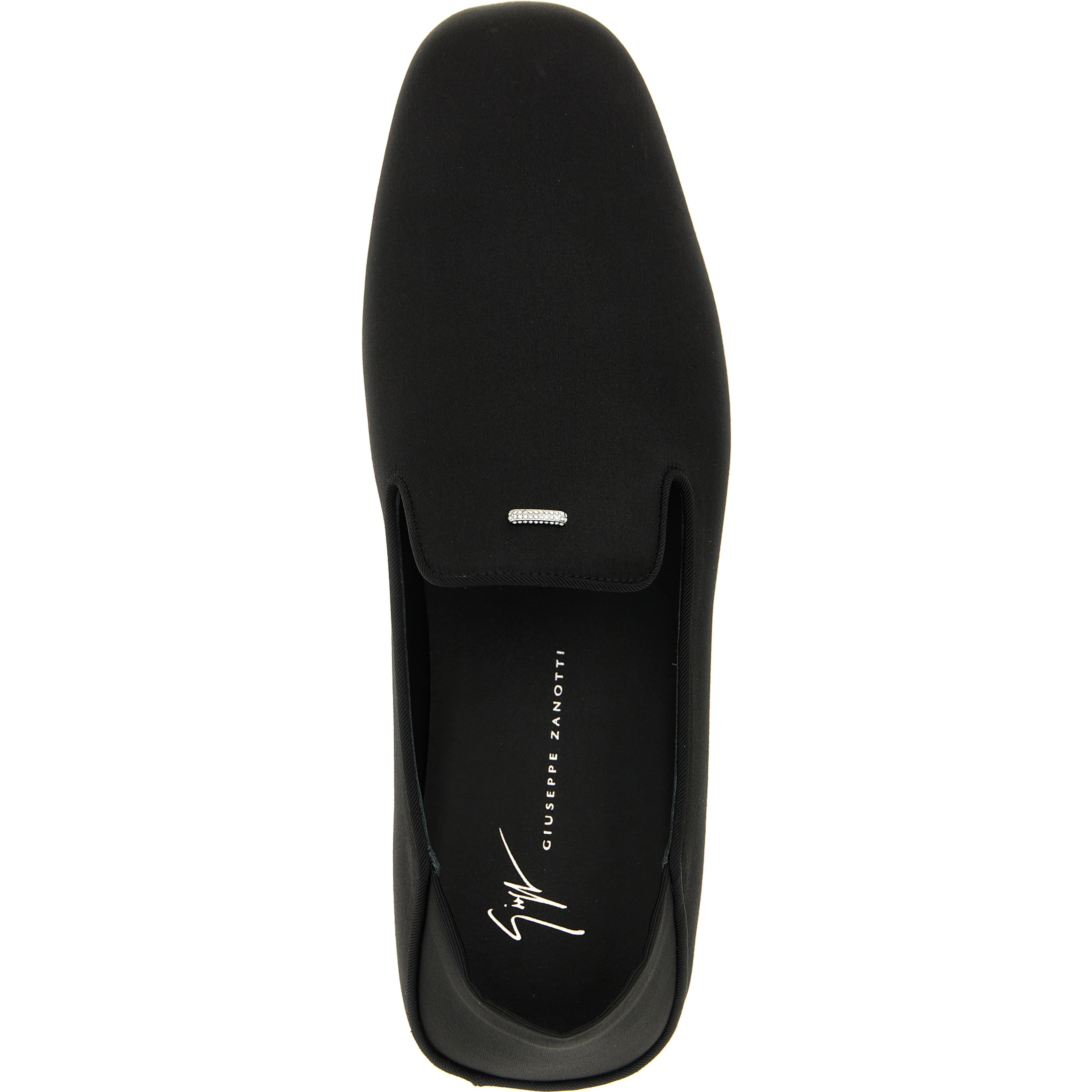 Black Viscose Slip-On Loafers