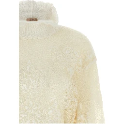 White Polyamide Cardigan