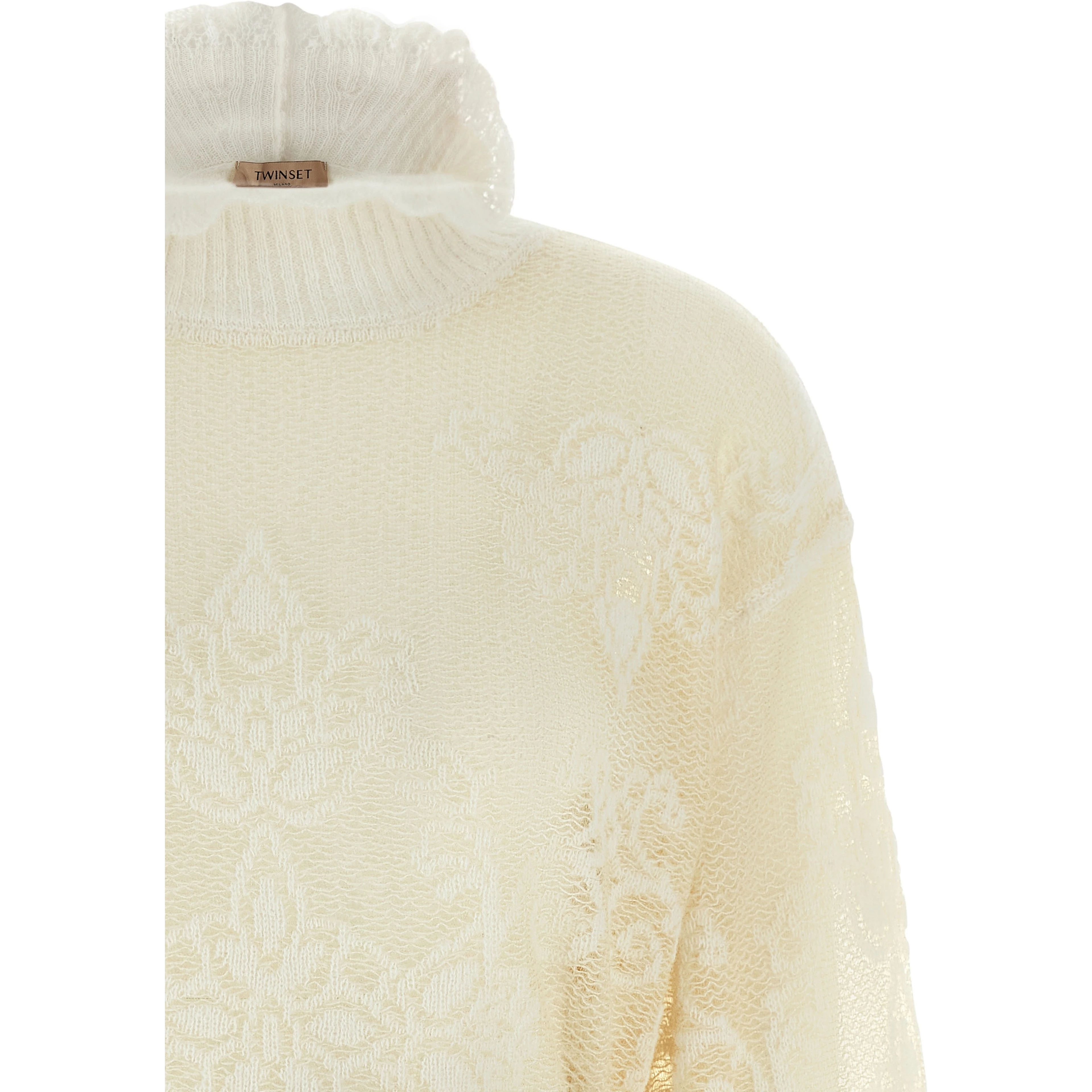 White Polyamide Cardigan