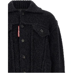 Blue Marabou Cardigan