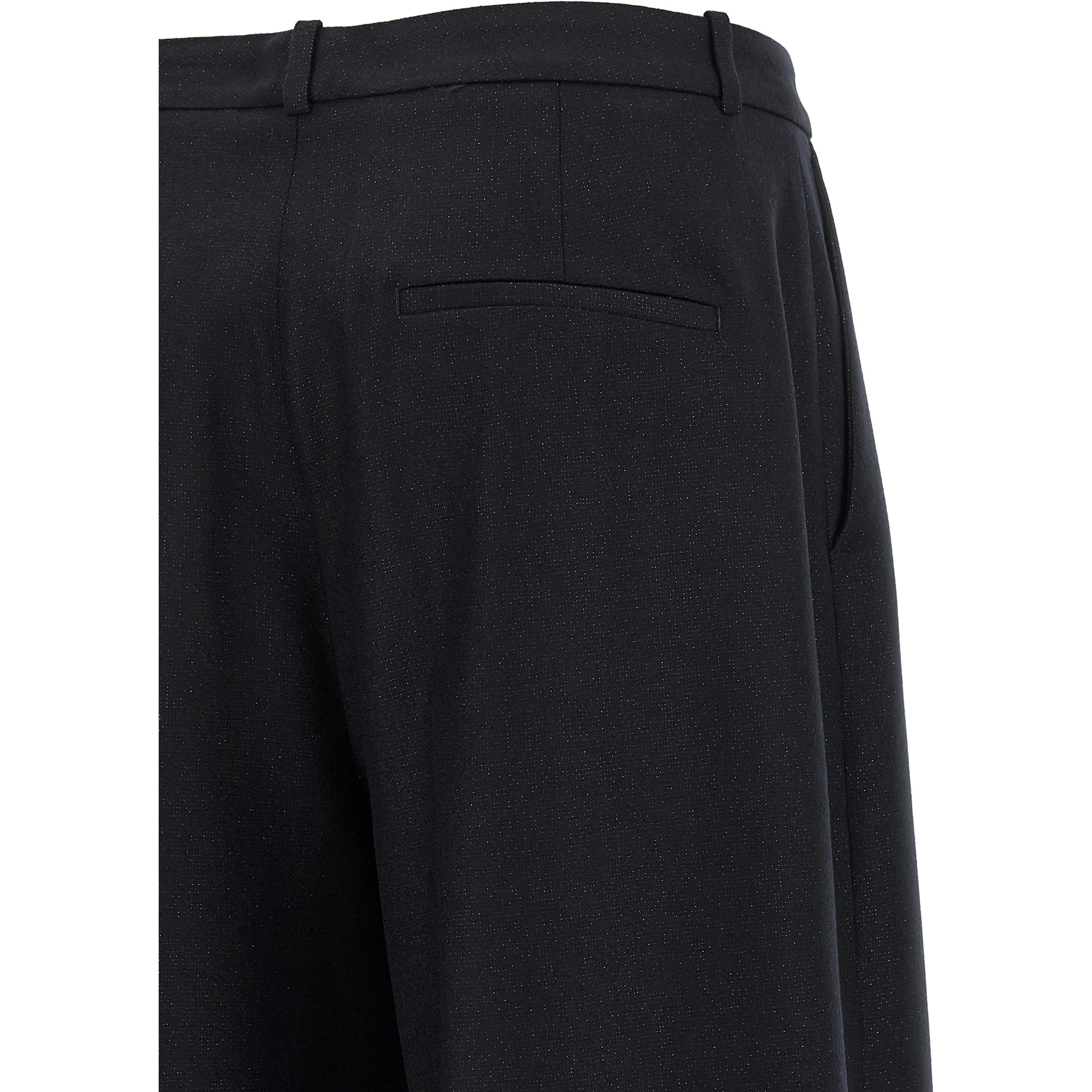 Blue Virgin Wool Casual Pants