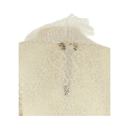 White Polyamide Cardigan