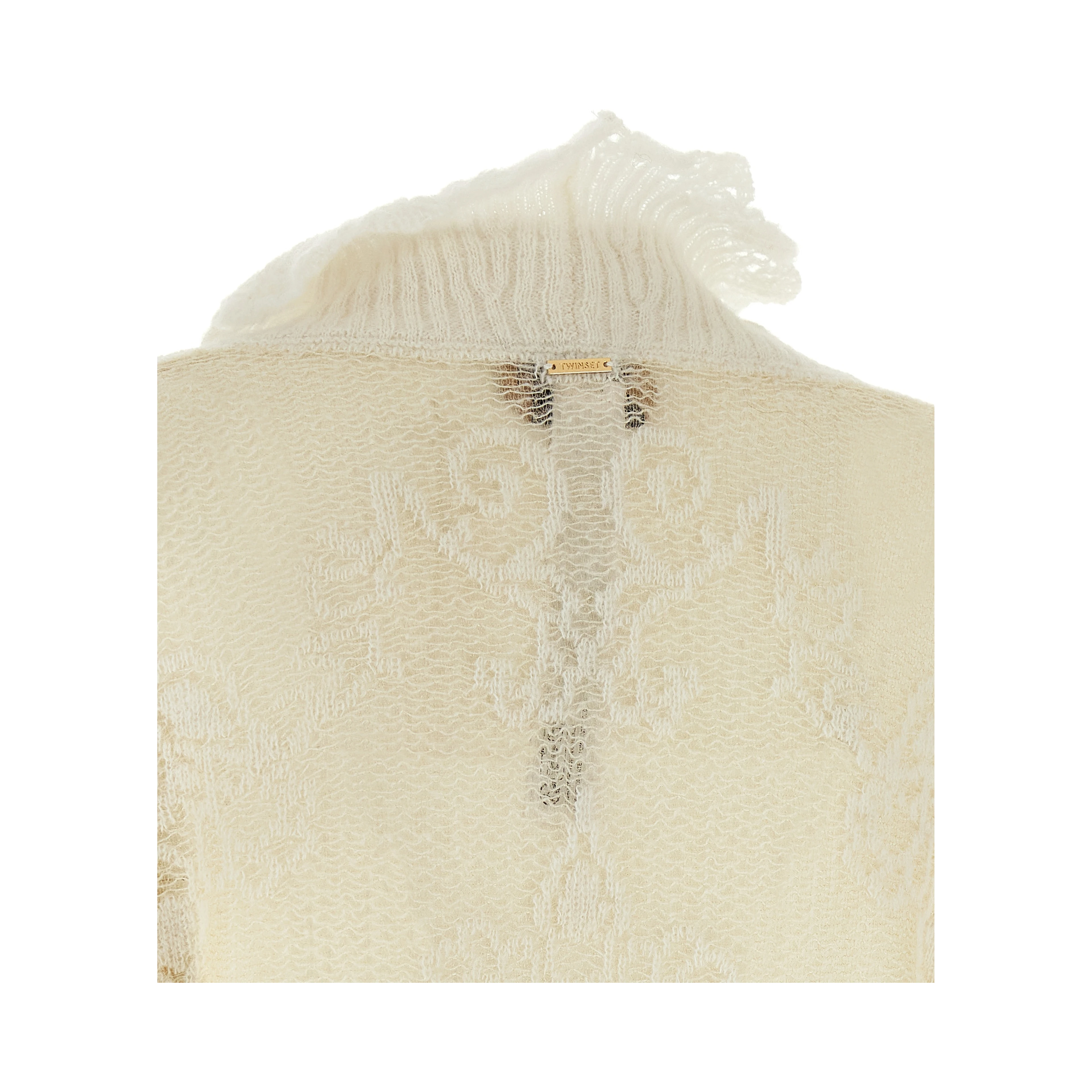 White Polyamide Cardigan
