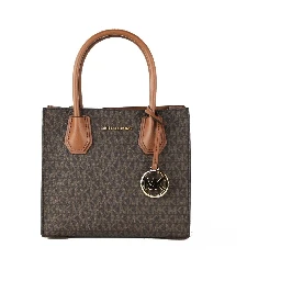MICHAEL KORS Mercer 35S1GM9M2B Medium Logo And Leather Accordion Crossbody Bag In Brown