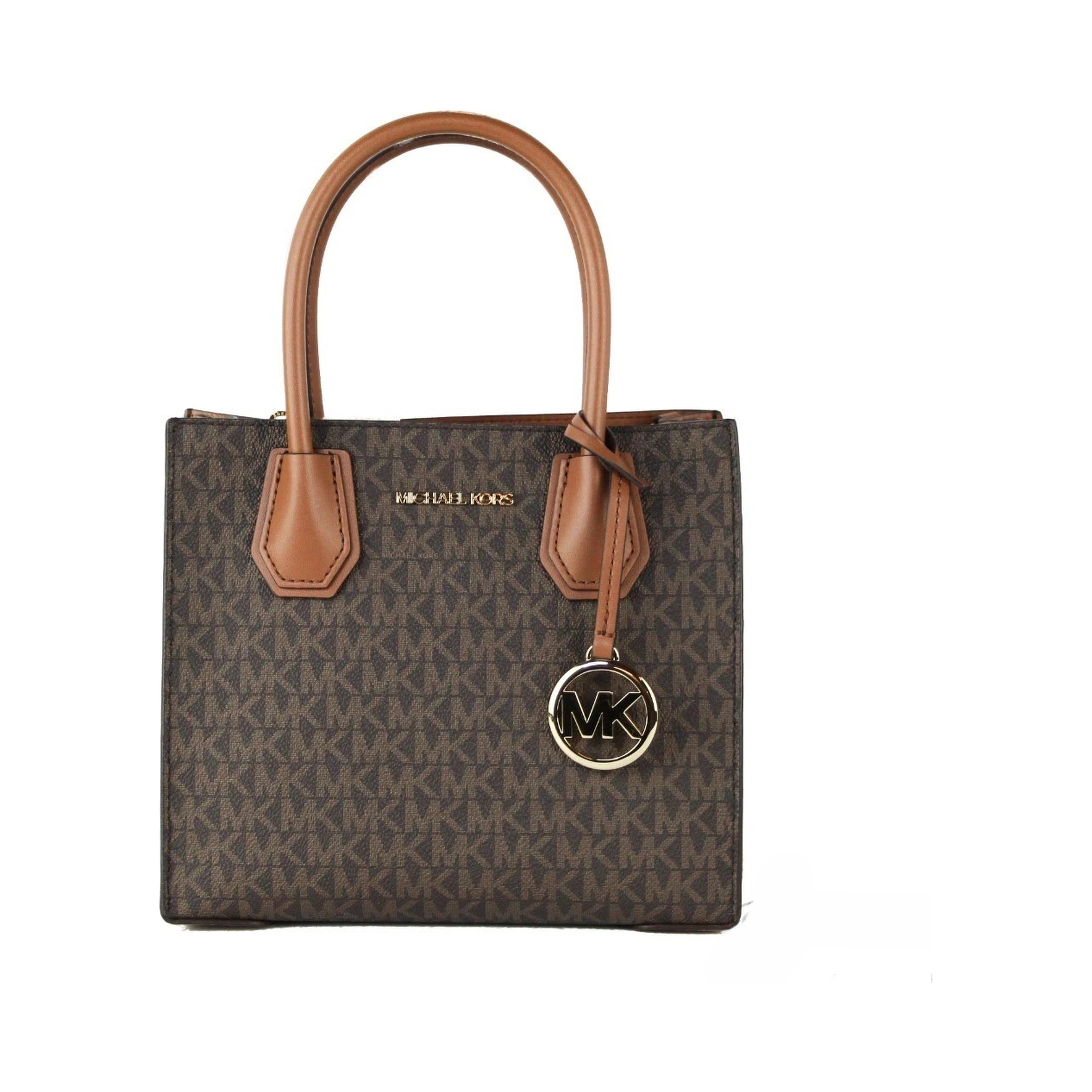 MICHAEL KORS Mercer 35S1GM9M2B Medium Logo And Leather Accordion Crossbody Bag In Brown
