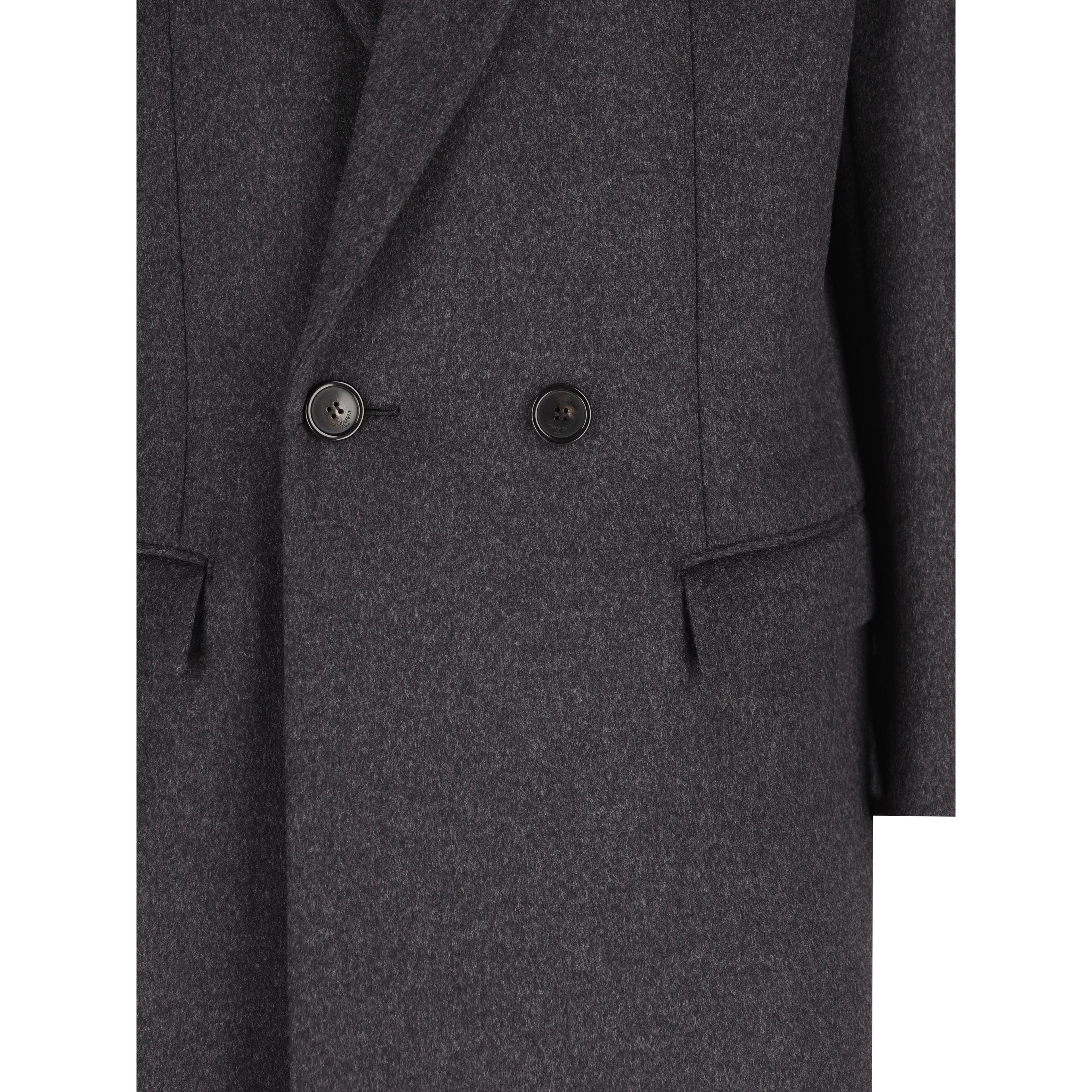 Saint Laurent  Coats Grey