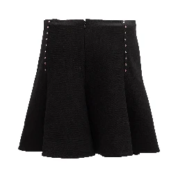 Mini Black Skirt with Gold Details