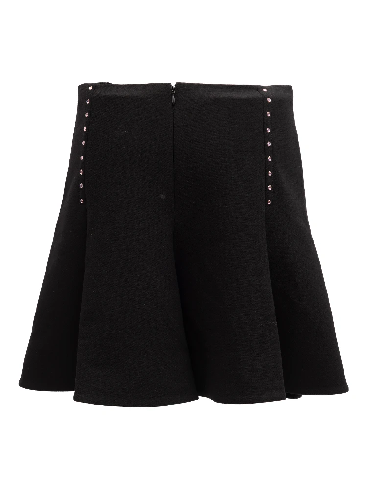 Mini Black Skirt with Gold Details