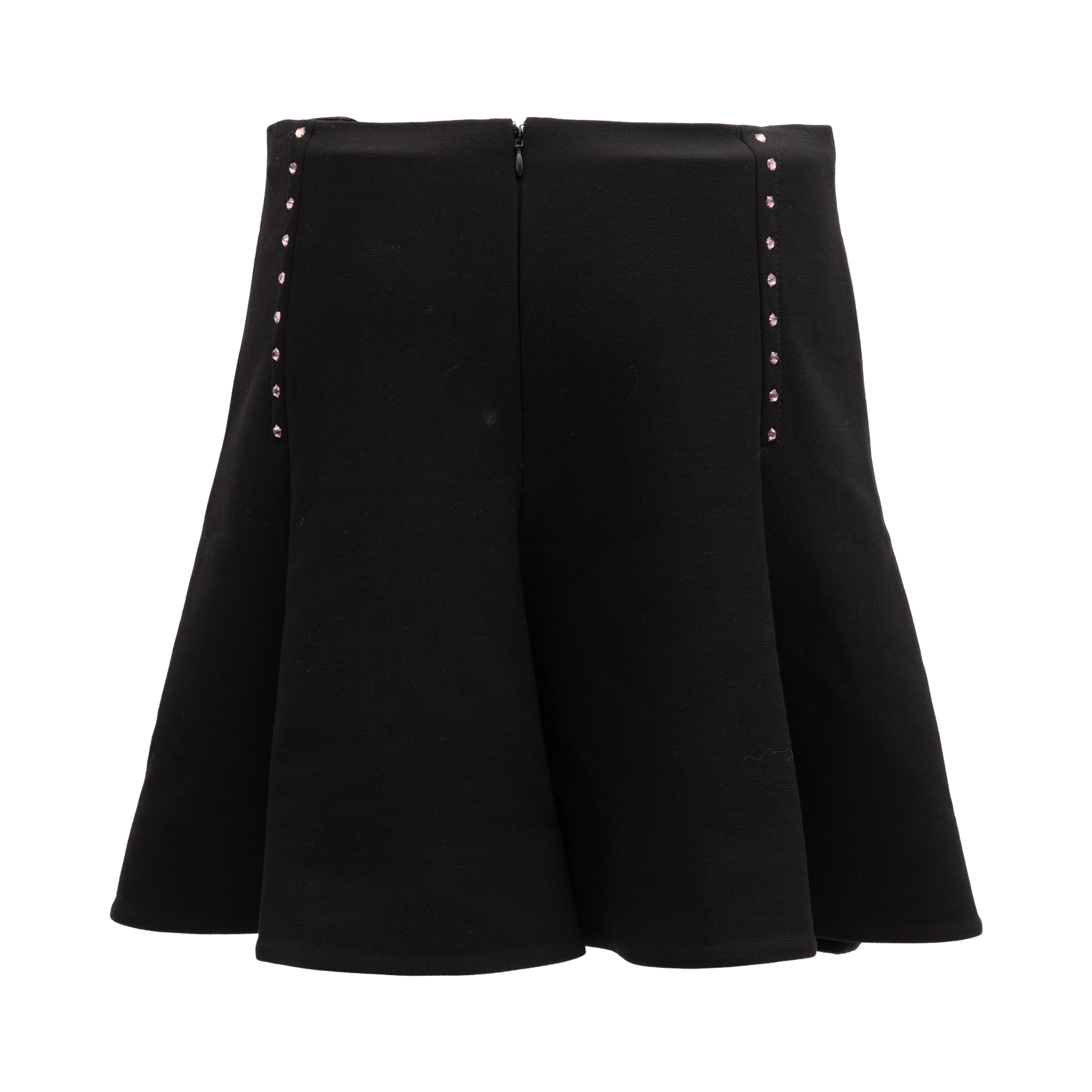 Mini Black Skirt with Gold Details