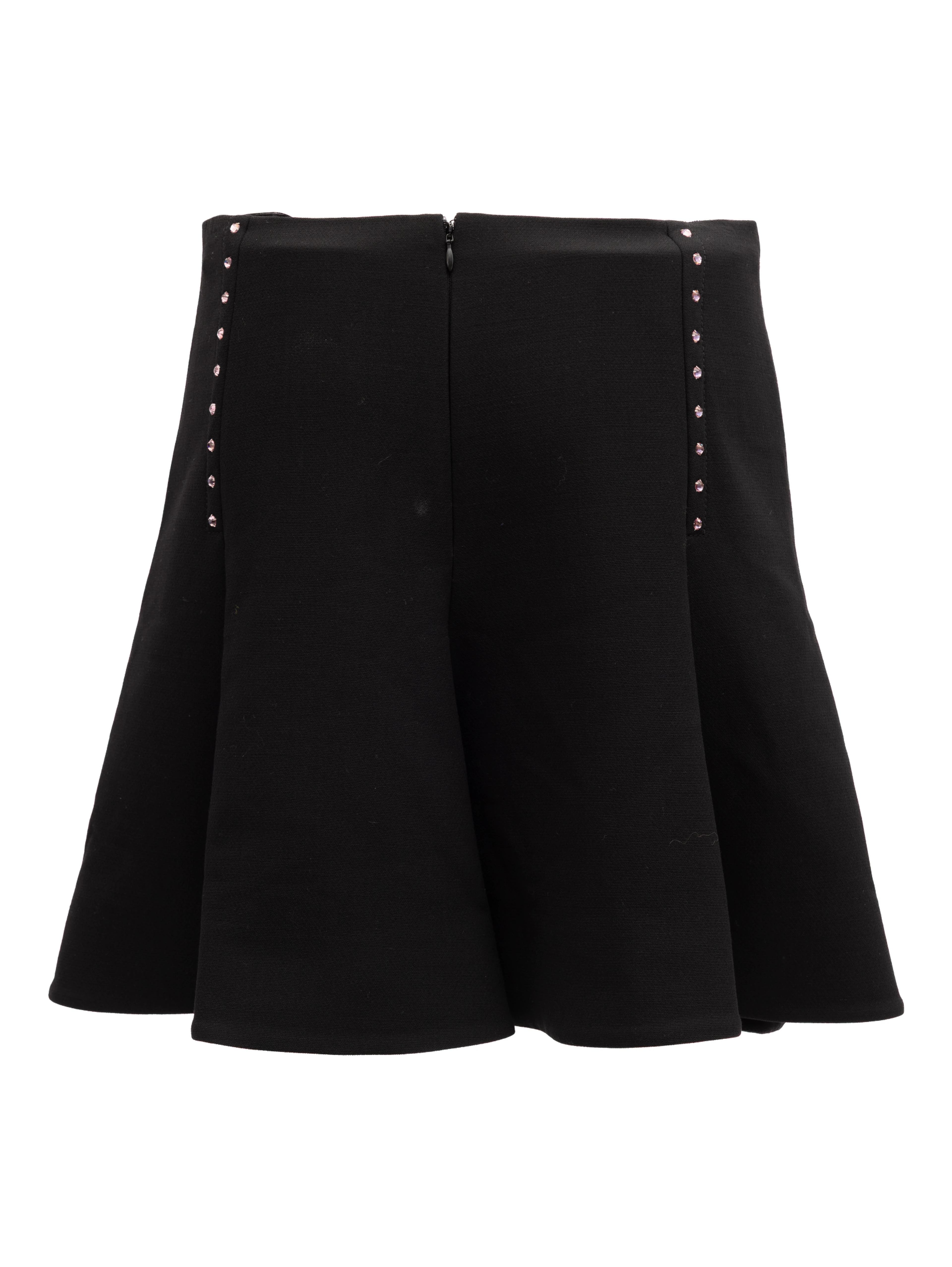 Mini Black Skirt with Gold Details