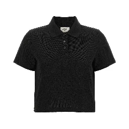 Black Cotton Polo Shirt