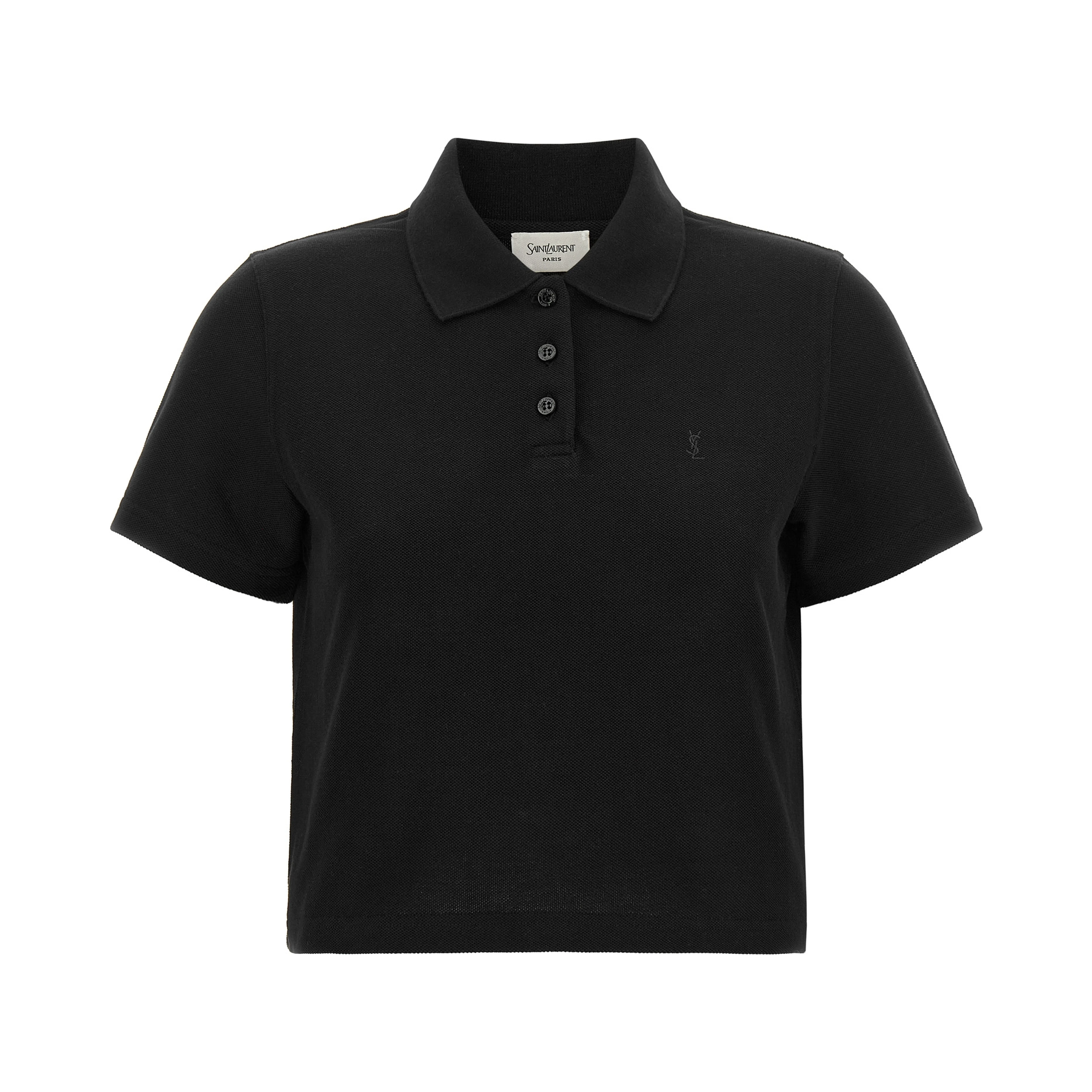 Black Cotton Polo Shirt