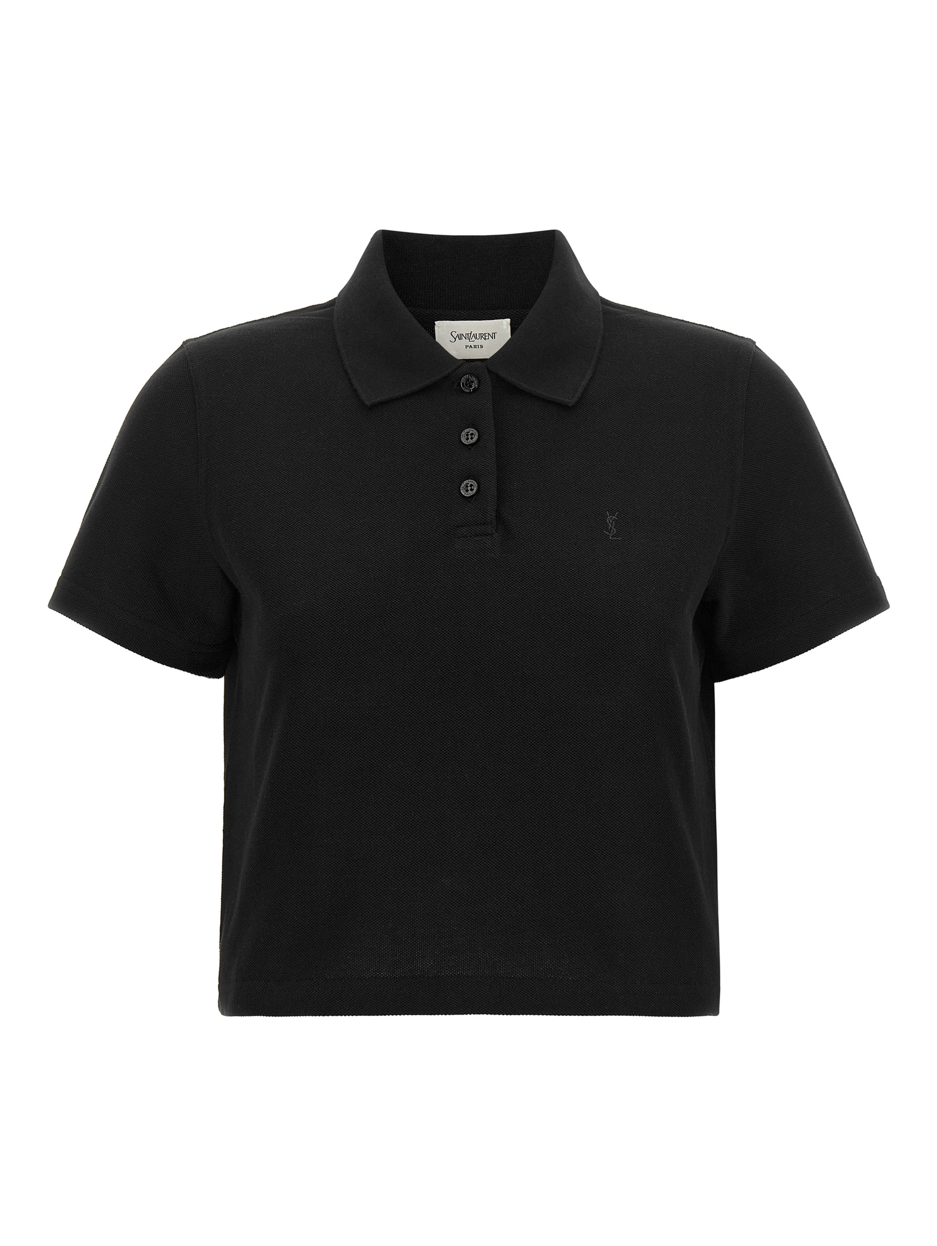 Black Cotton Polo Shirt