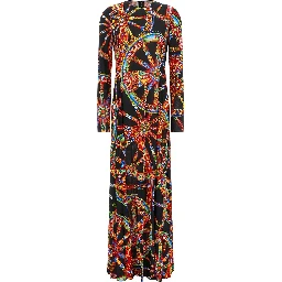 Multicolor Viscose Long Dress