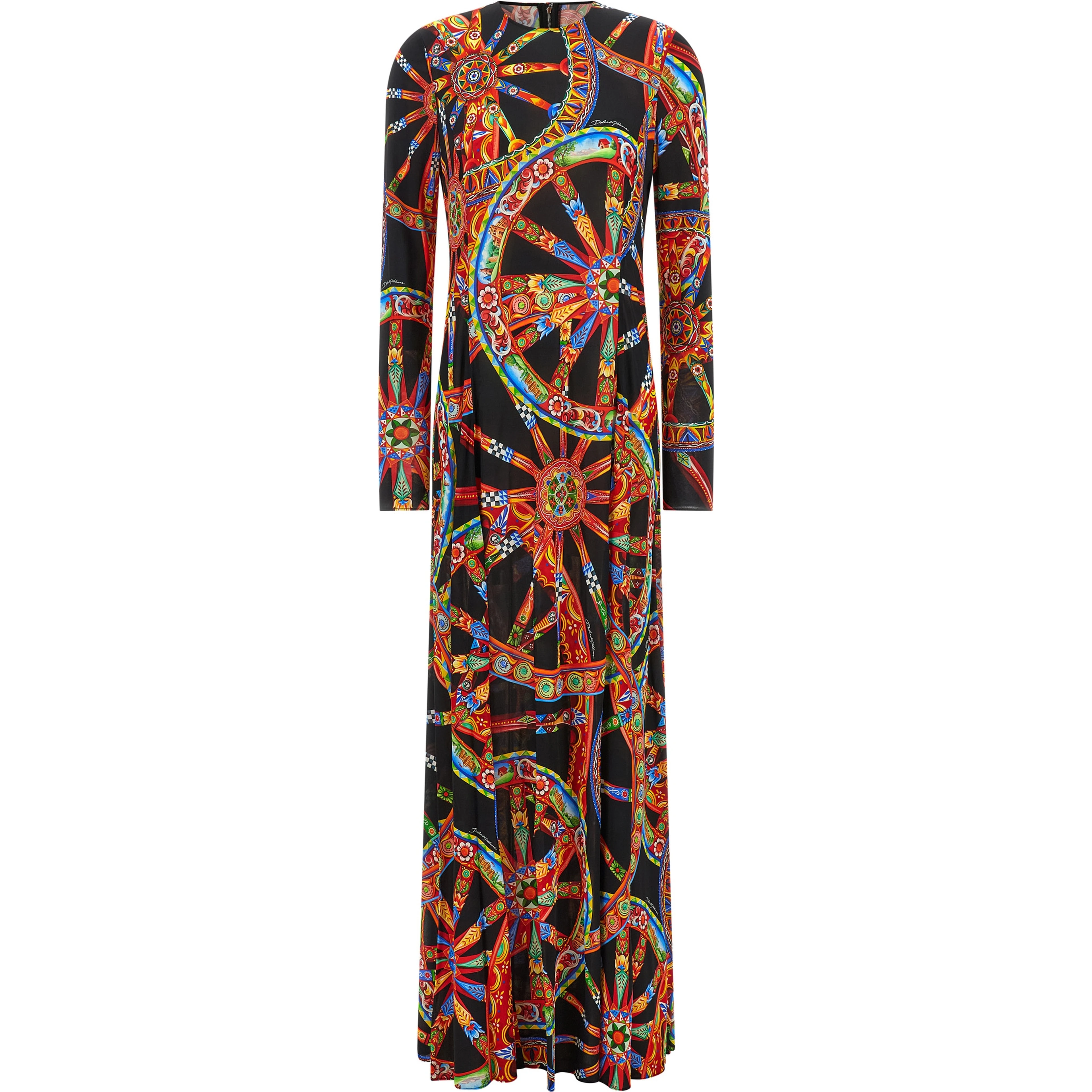 Multicolor Viscose Long Dress
