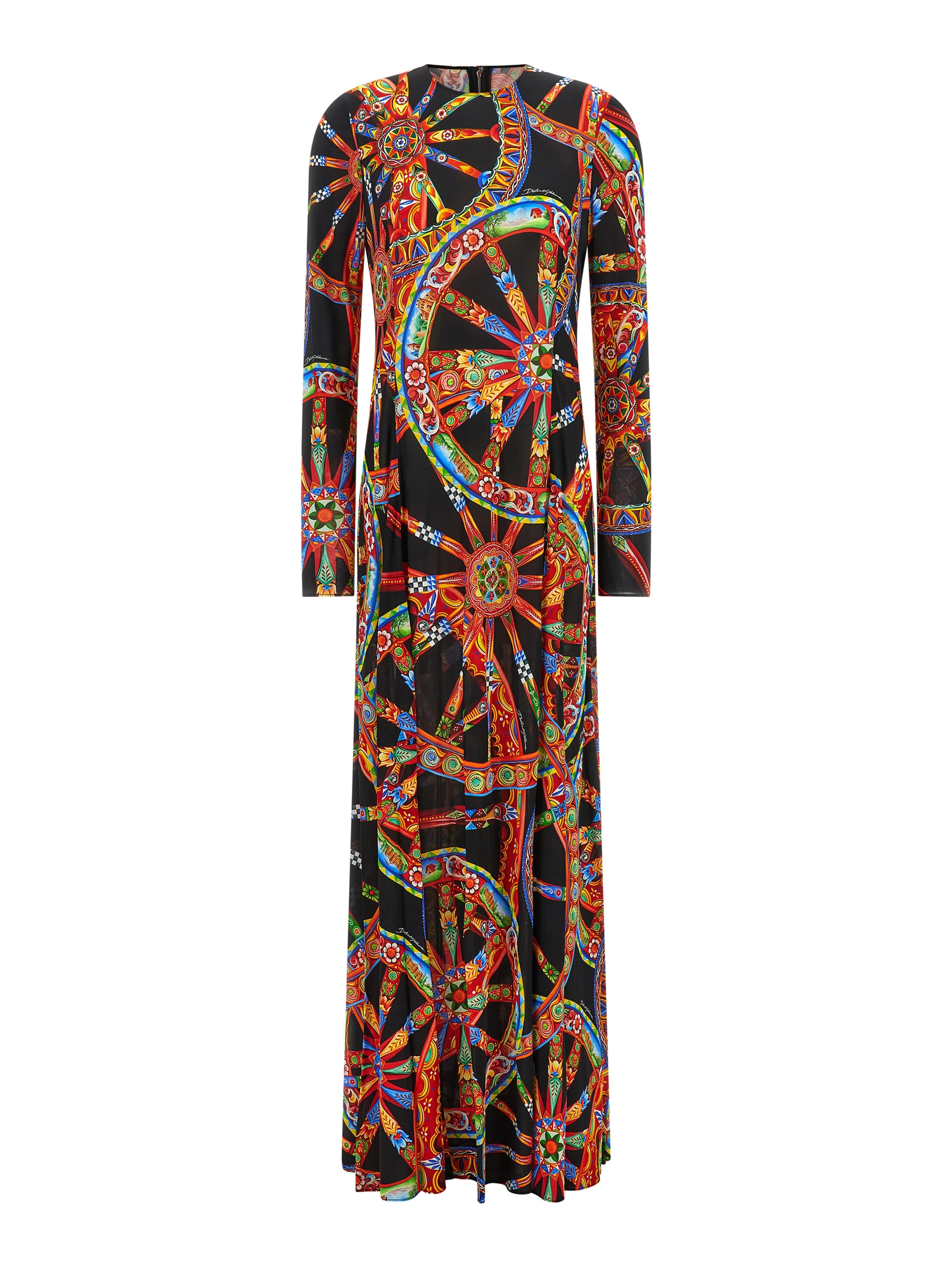 Multicolor Viscose Long Dress
