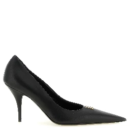 Black Calfskin High Heel Pumps