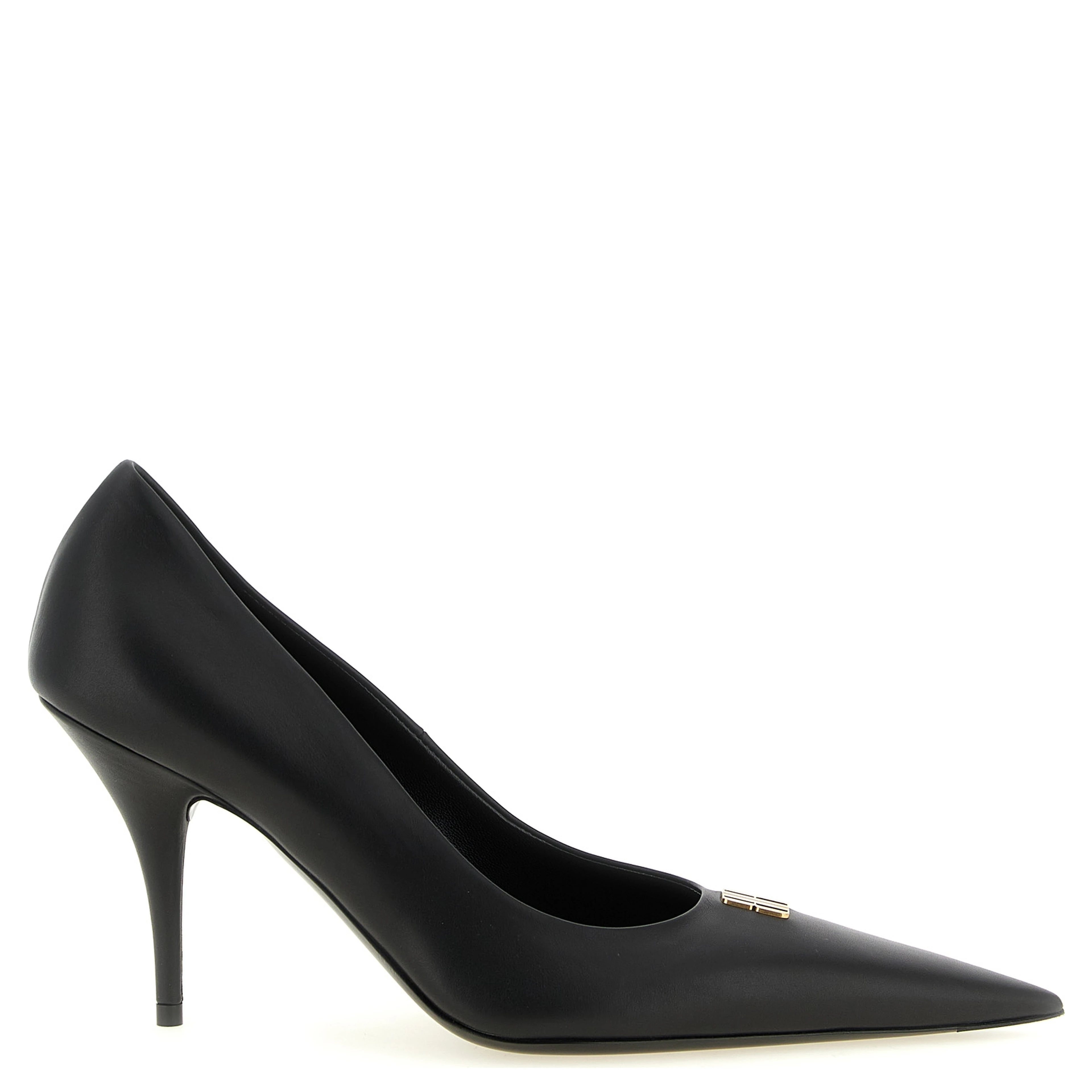 Black Calfskin High Heel Pumps