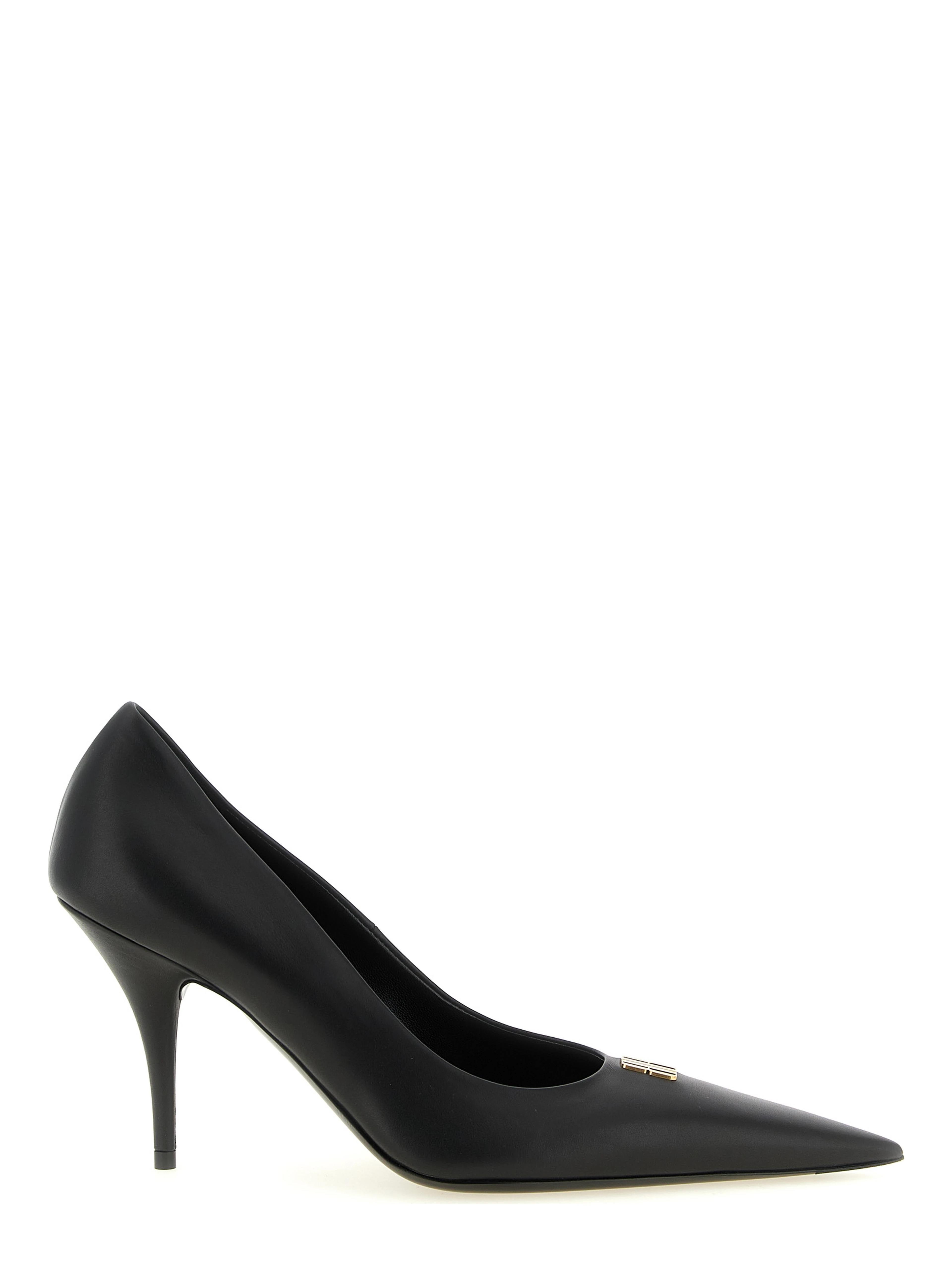 Black Calfskin High Heel Pumps