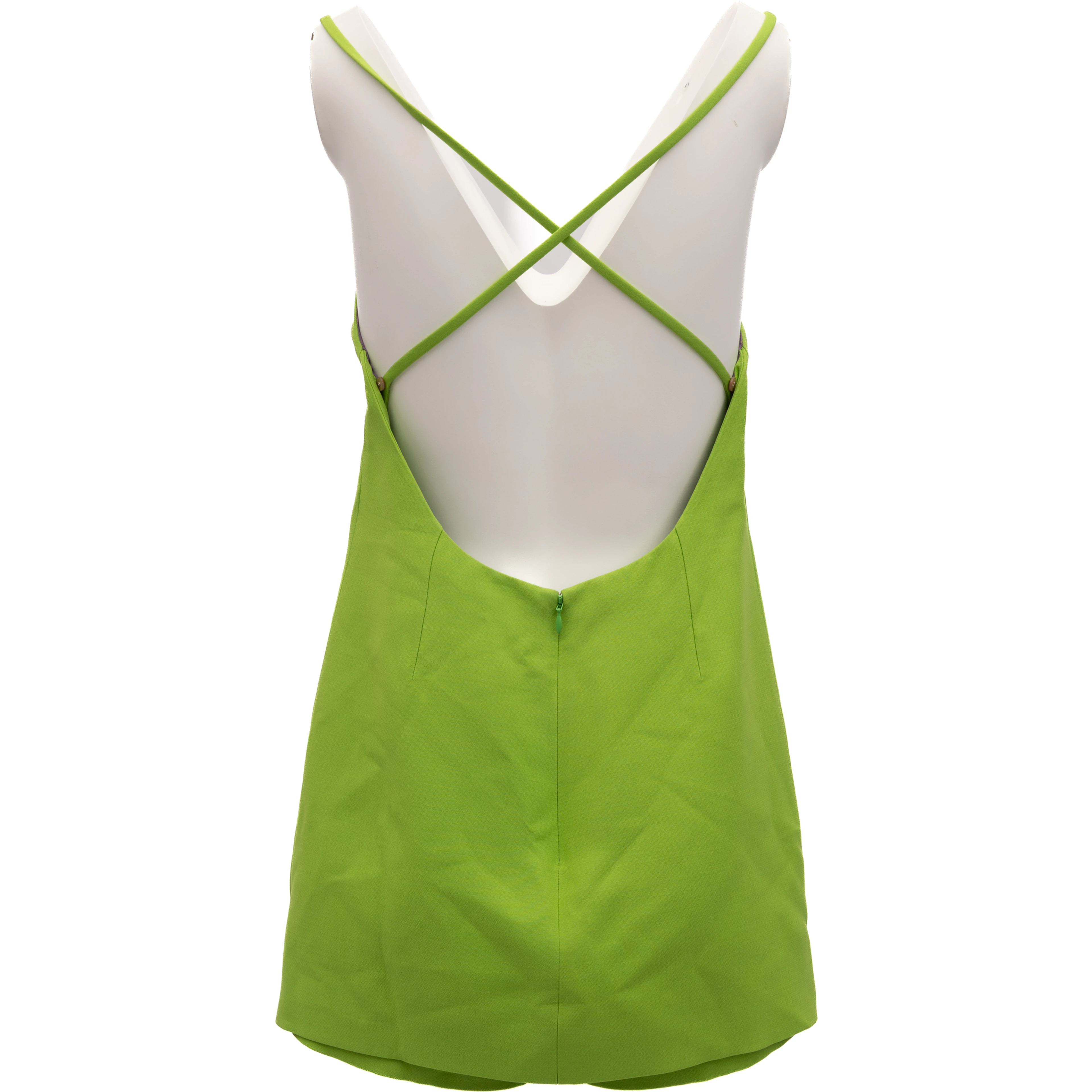 Neon Green Open Back Dress