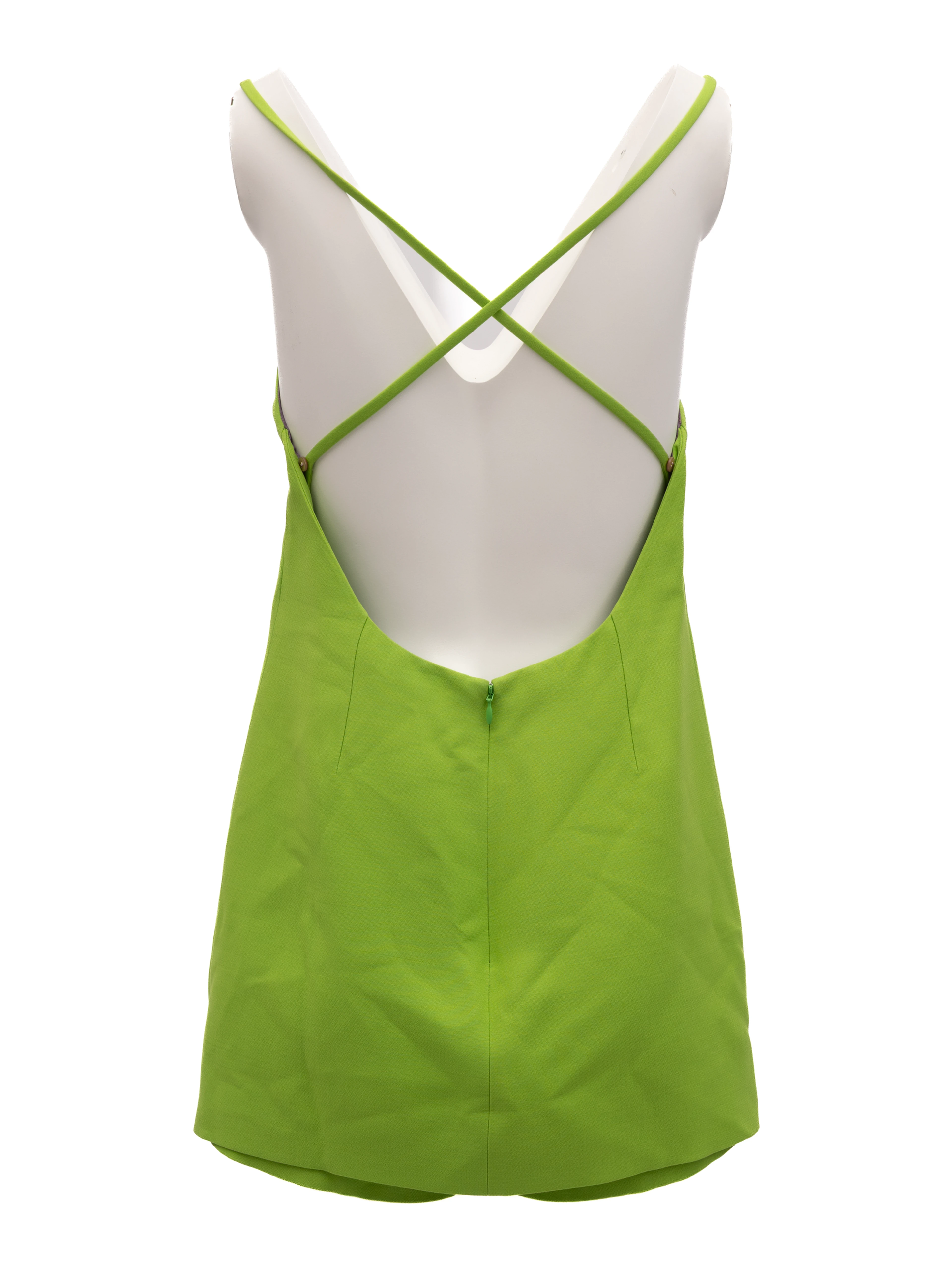 Neon Green Open Back Dress