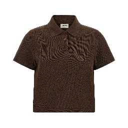 Brown Cotton Polo Shirt