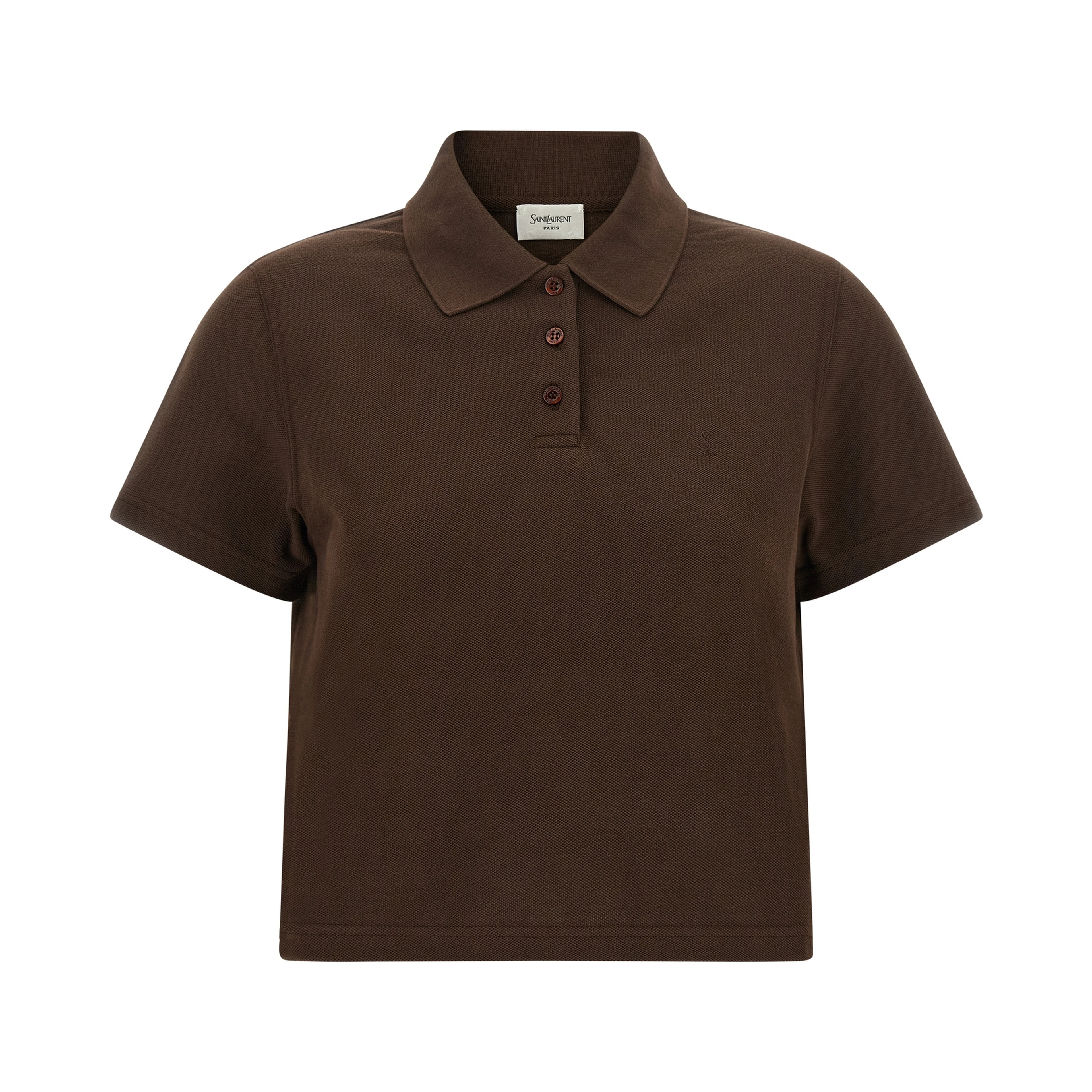 Brown Cotton Polo Shirt