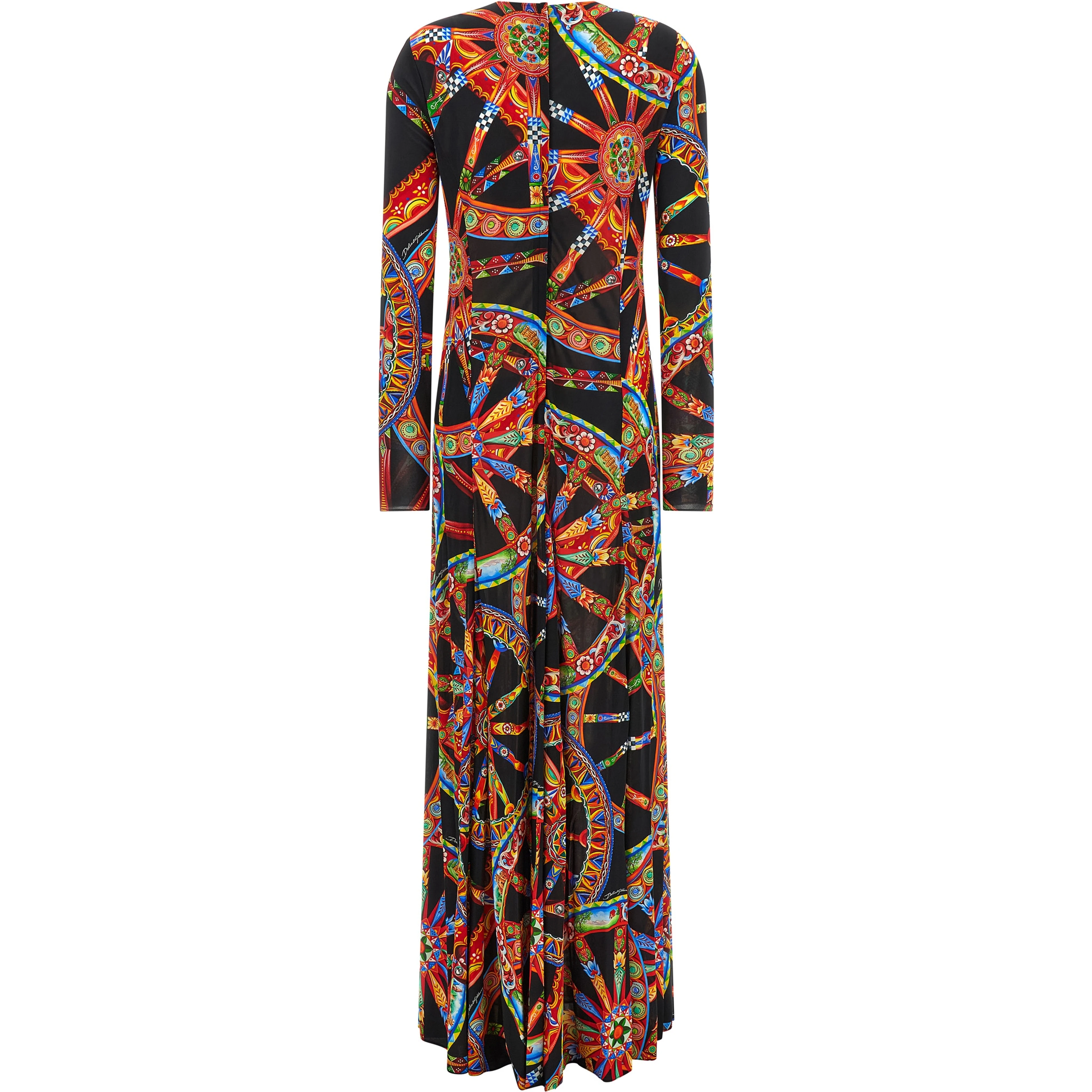 Multicolor Viscose Long Dress