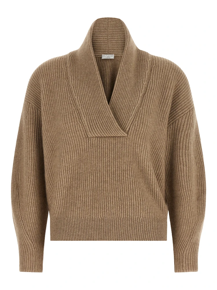Beige Cashmere Cardigan
