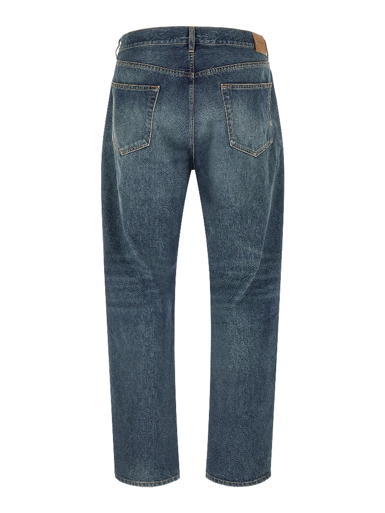 Blue Cotton Straight-Leg Jeans alternative
