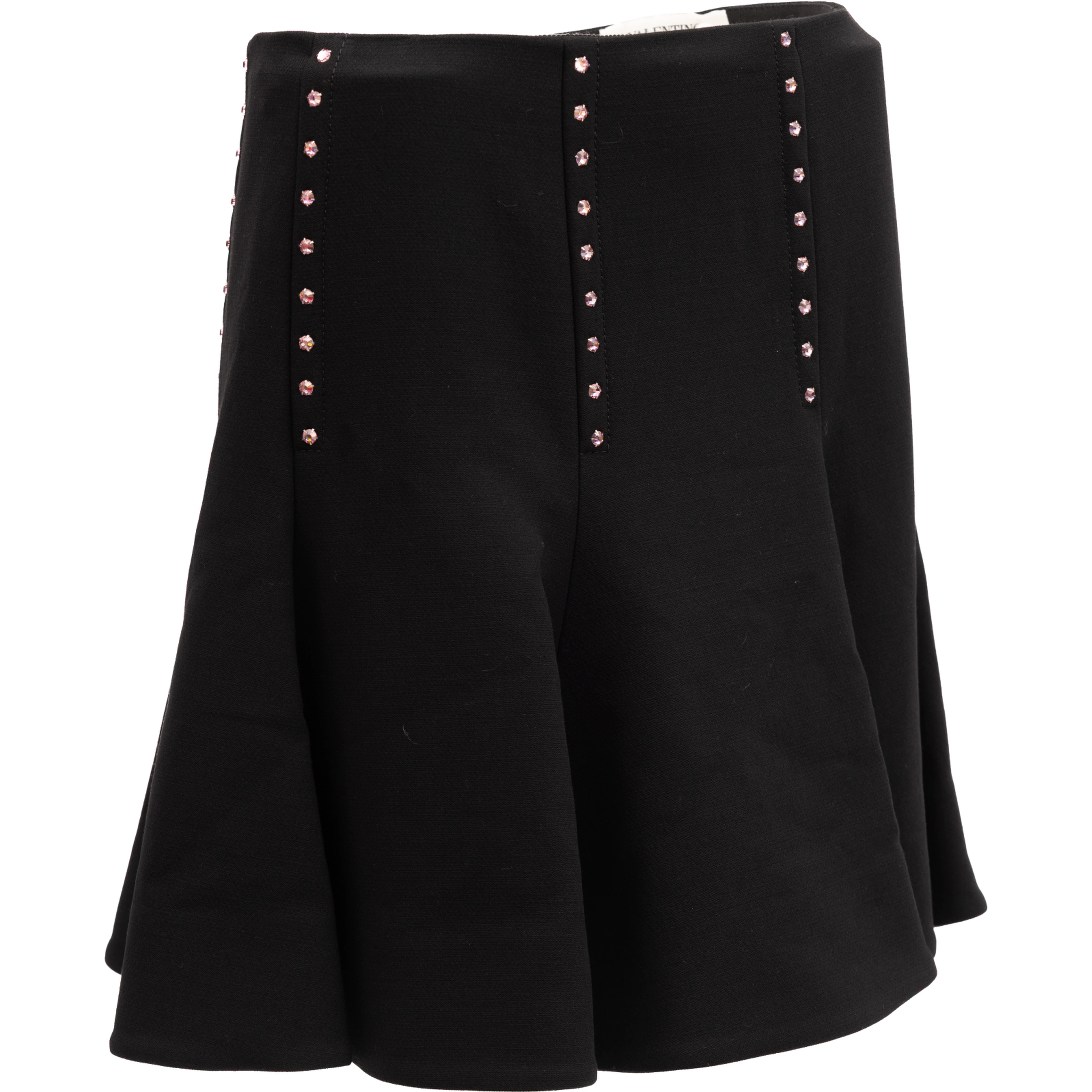 Mini Black Skirt with Gold Details