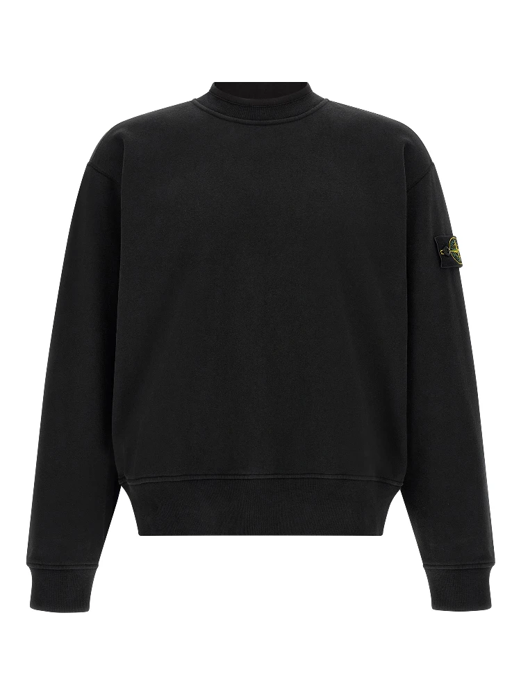 Black Cotton Sweatshirt