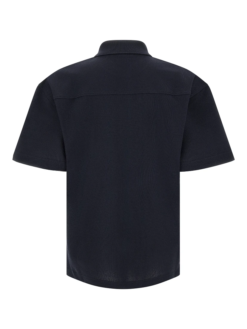 Blue Cotton Polo Shirt