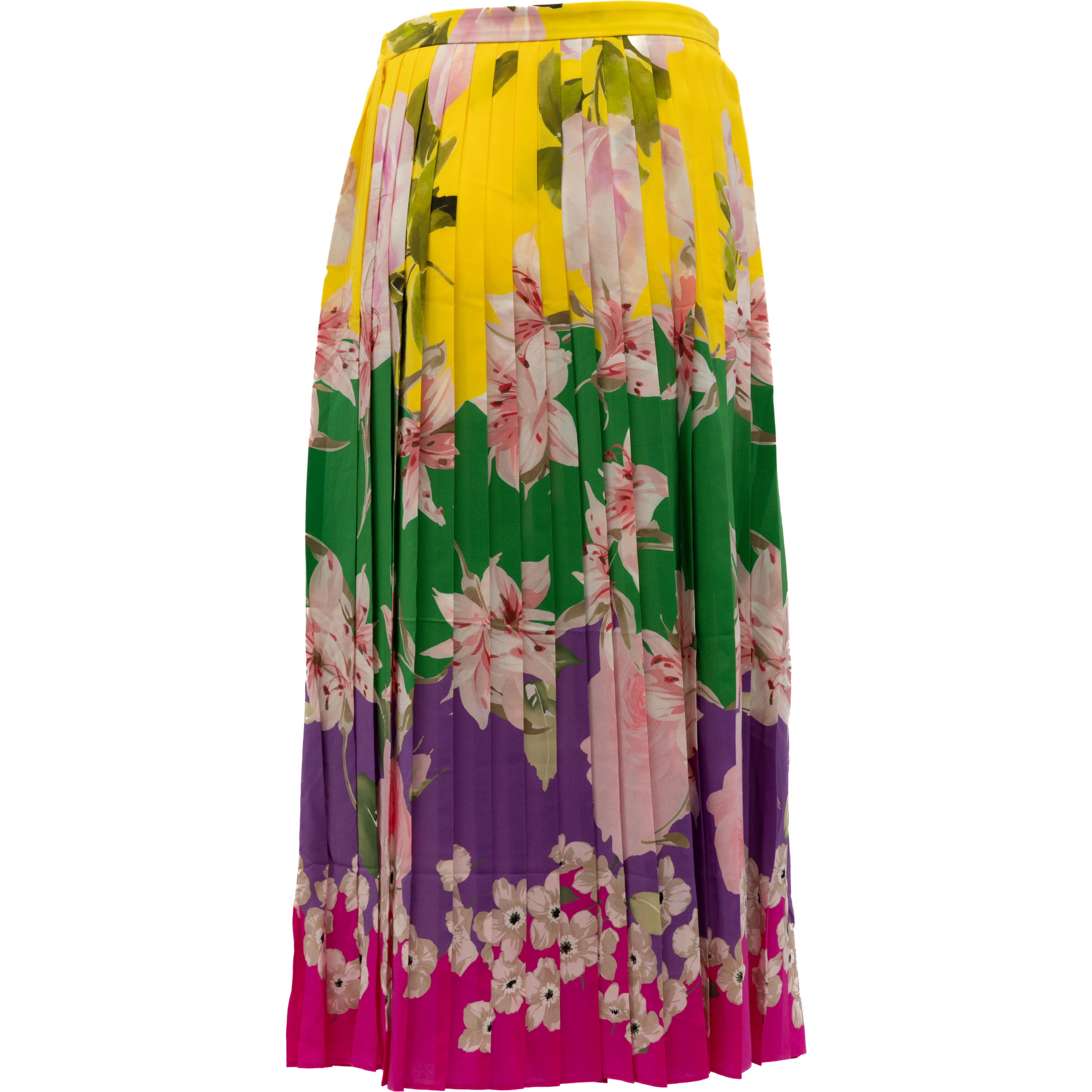Plated Floral Skirt