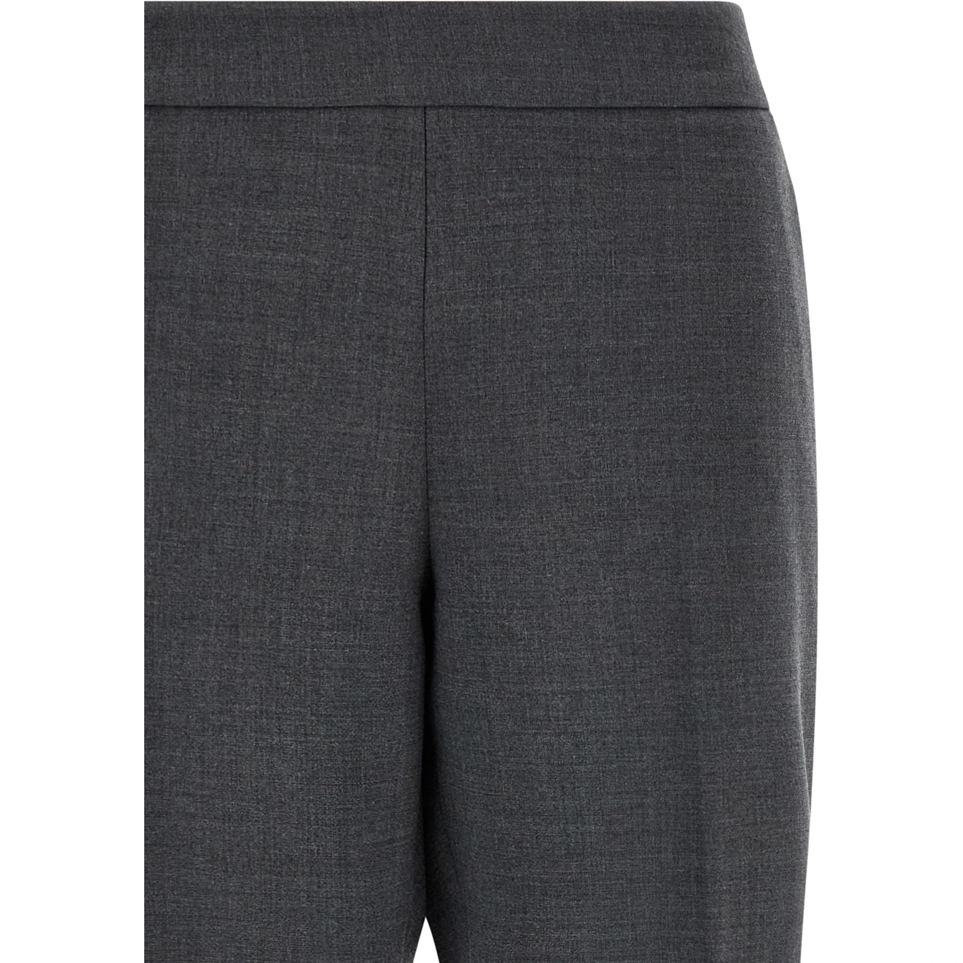 Gray Polyester Cropped Pants