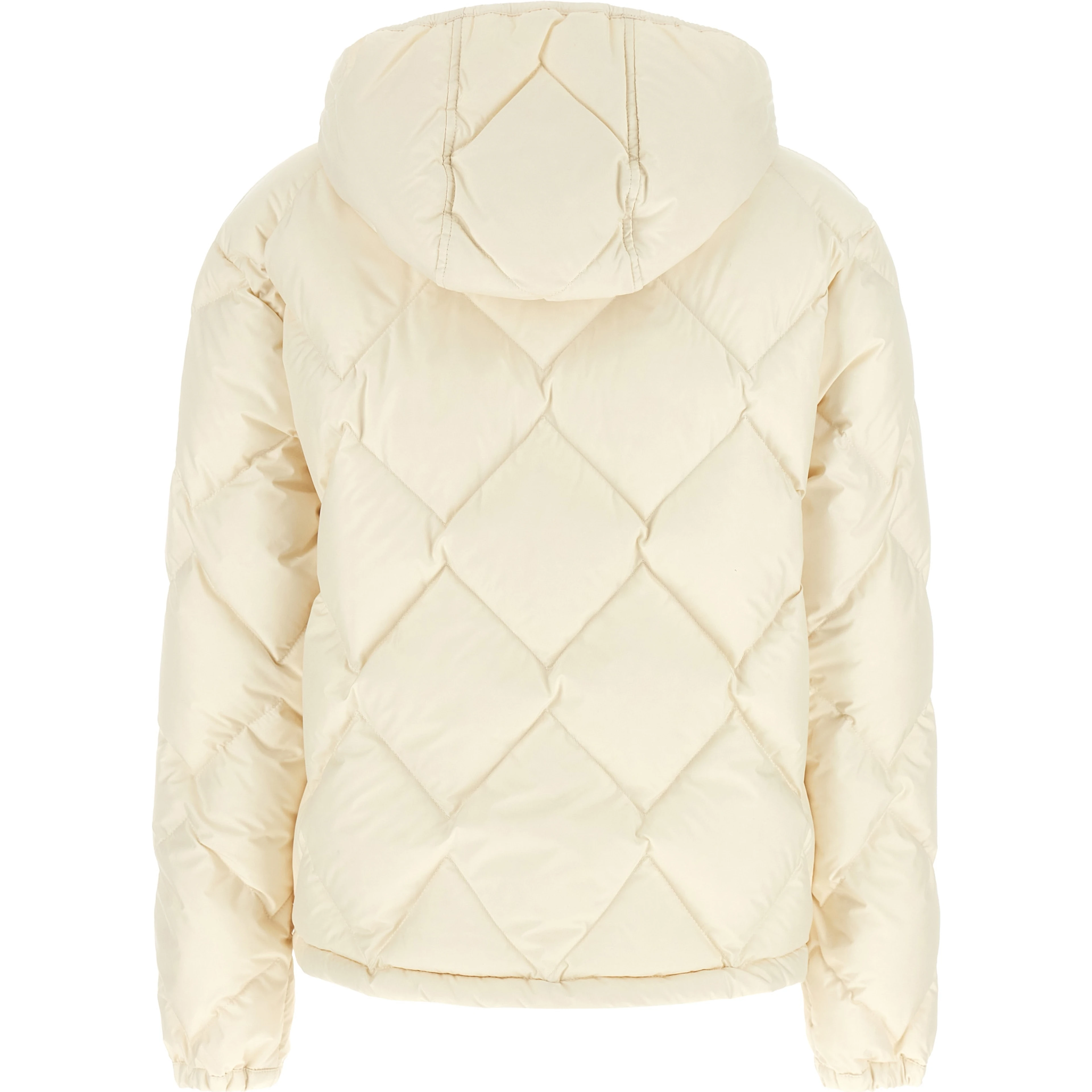 White Polyester Full-Length Jacket