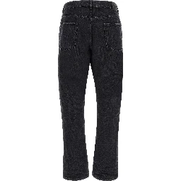 Black Cotton Relaxed Fit Jeans