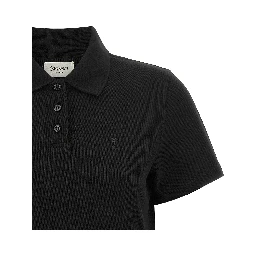 Black Cotton Polo Shirt