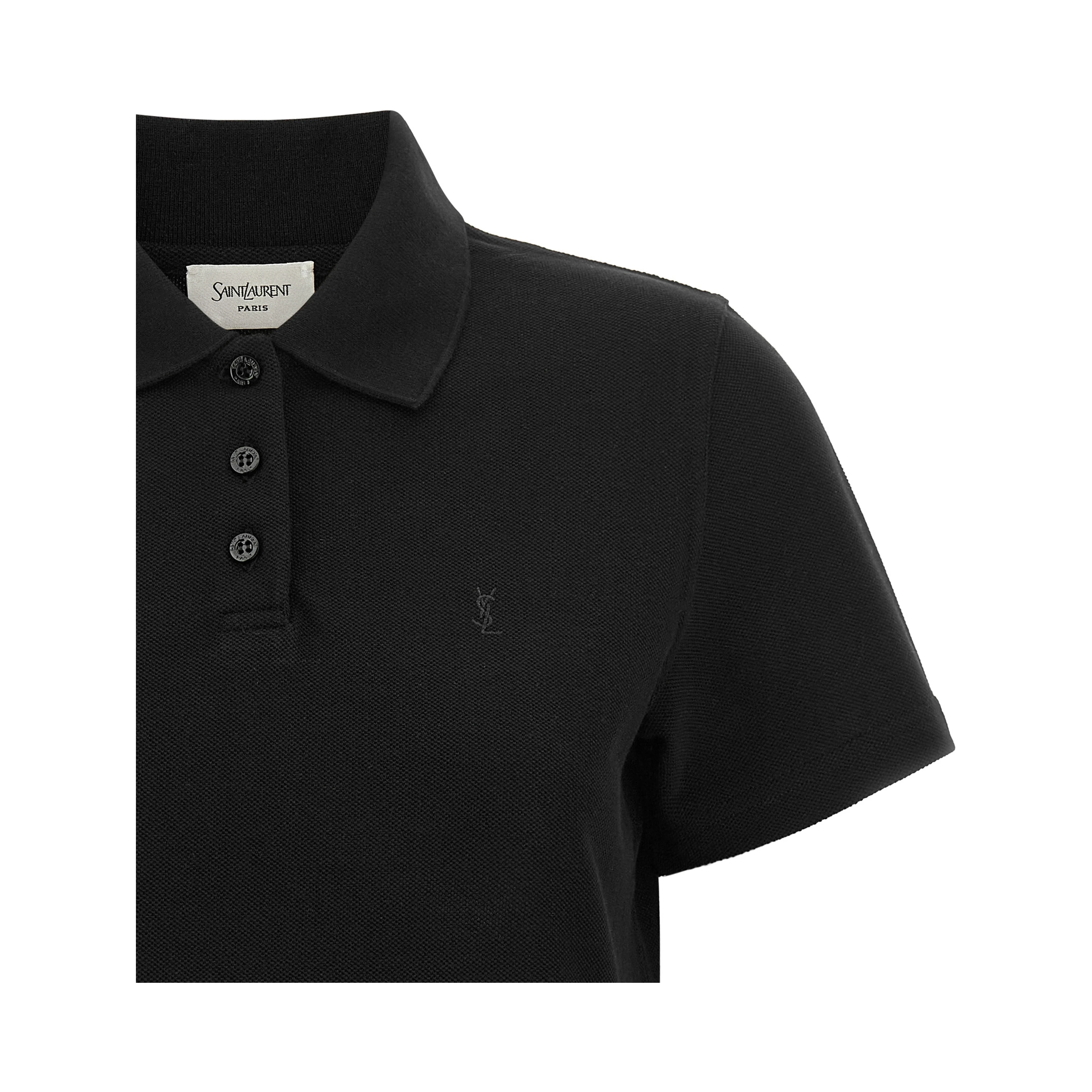 Black Cotton Polo Shirt