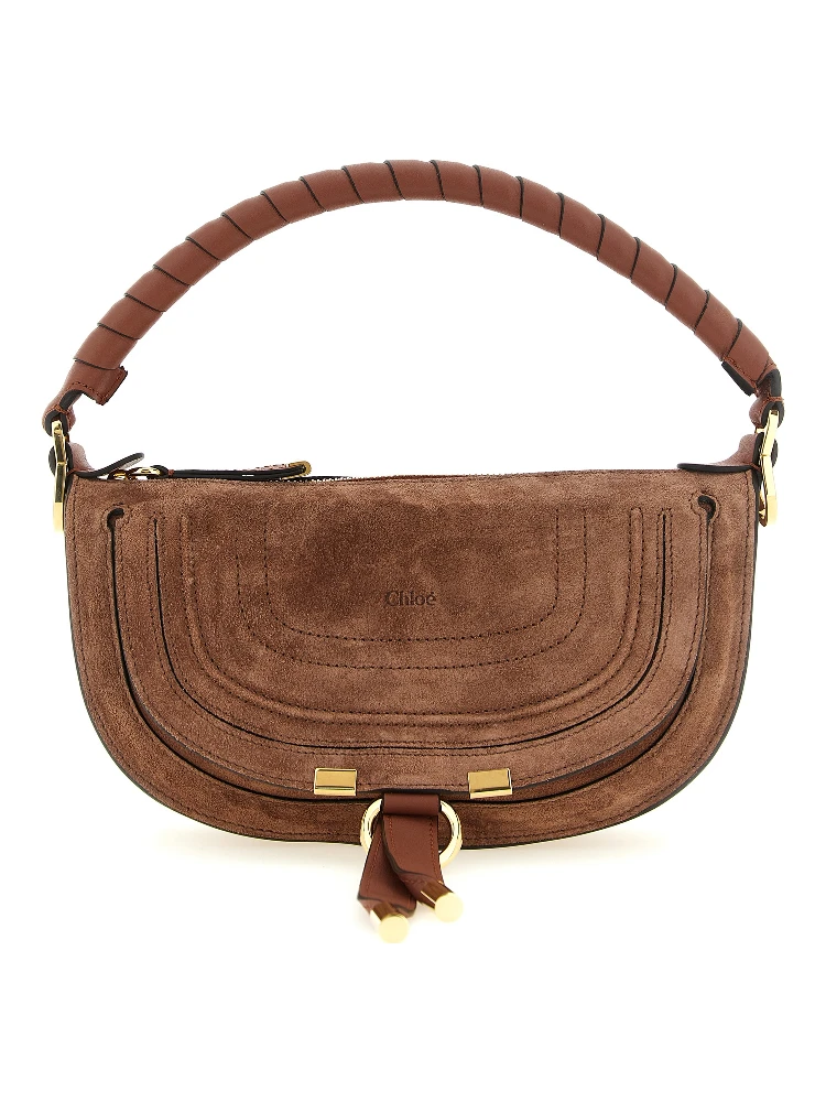 Brown Calfskin Shoulder Bag