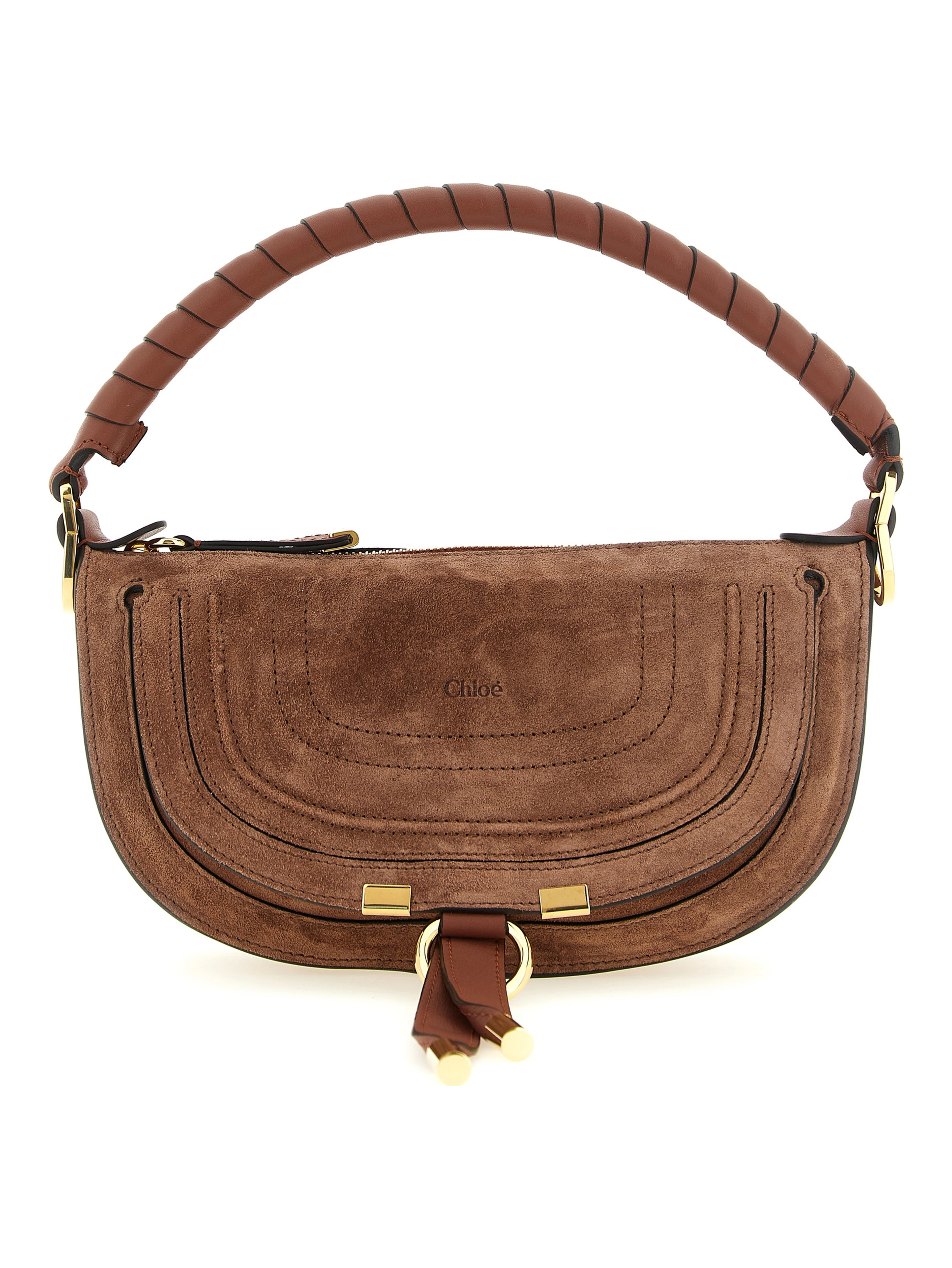Brown Calfskin Shoulder Bag