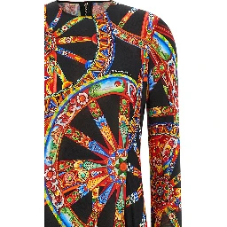 Multicolor Viscose Long Dress