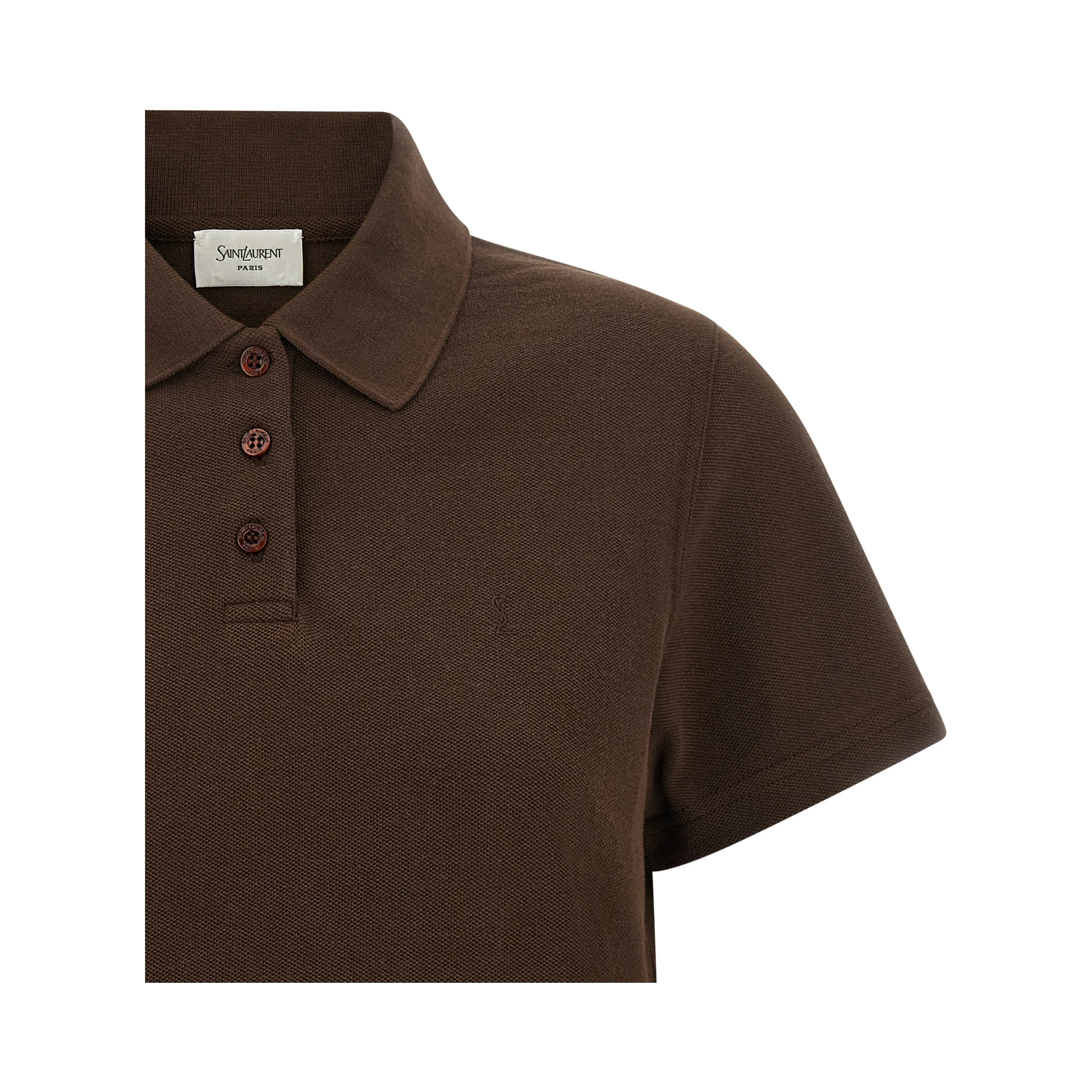 Brown Cotton Polo Shirt