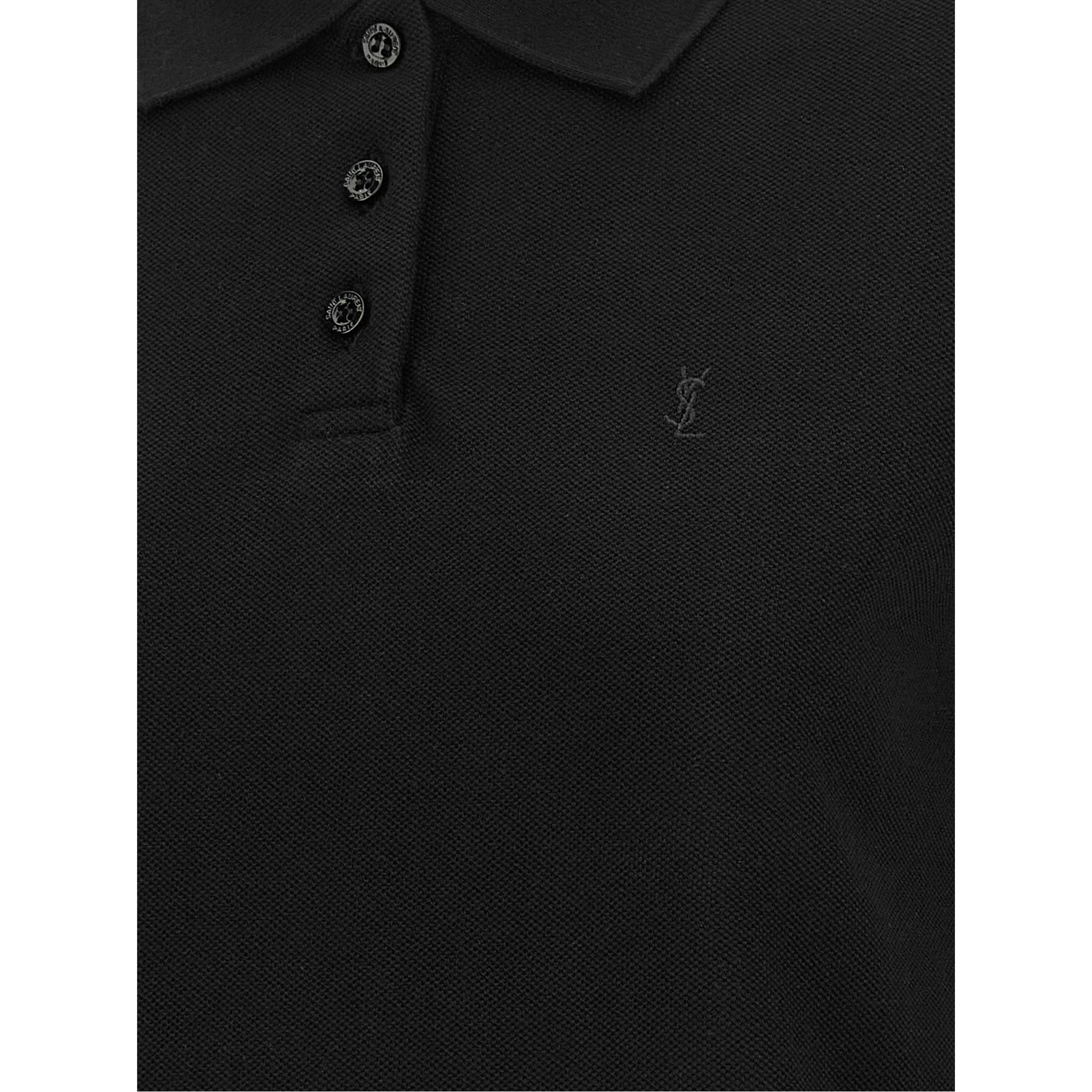 Black Cotton Polo Shirt
