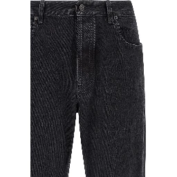 Black Cotton Relaxed Fit Jeans